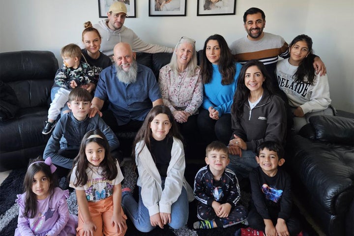 Humza Yousaf shared a photograph of his reunited family