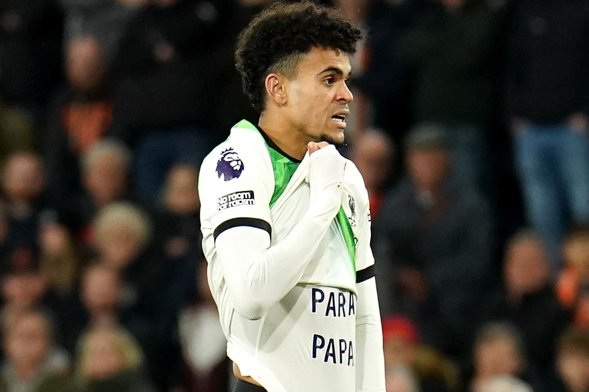 Luis Diaz made an emotional appeal for the release of his father after scoring at Luton (Zac Goodwin/PA)