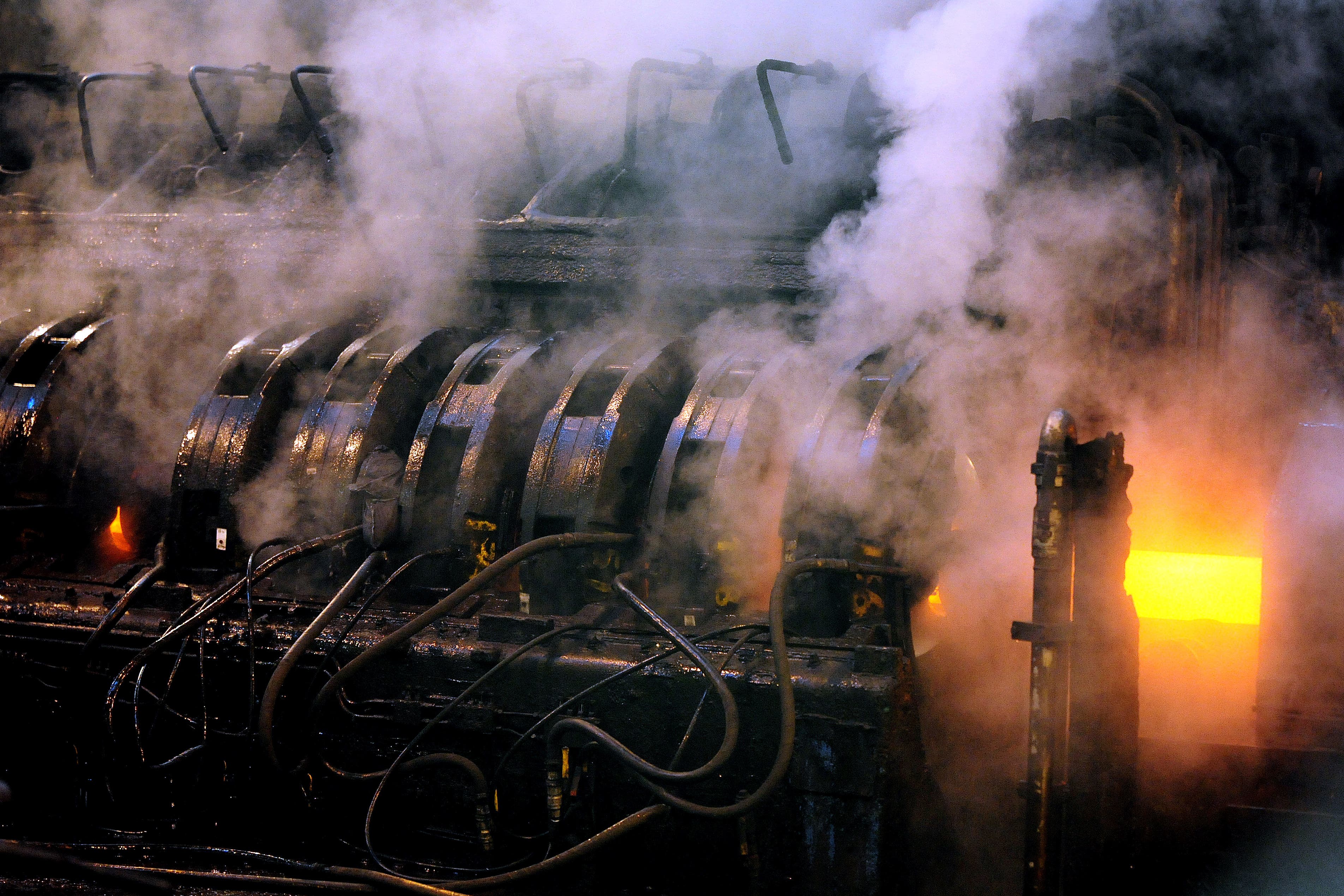 General view of a furnace at Corby (Rui Vieira/PA)