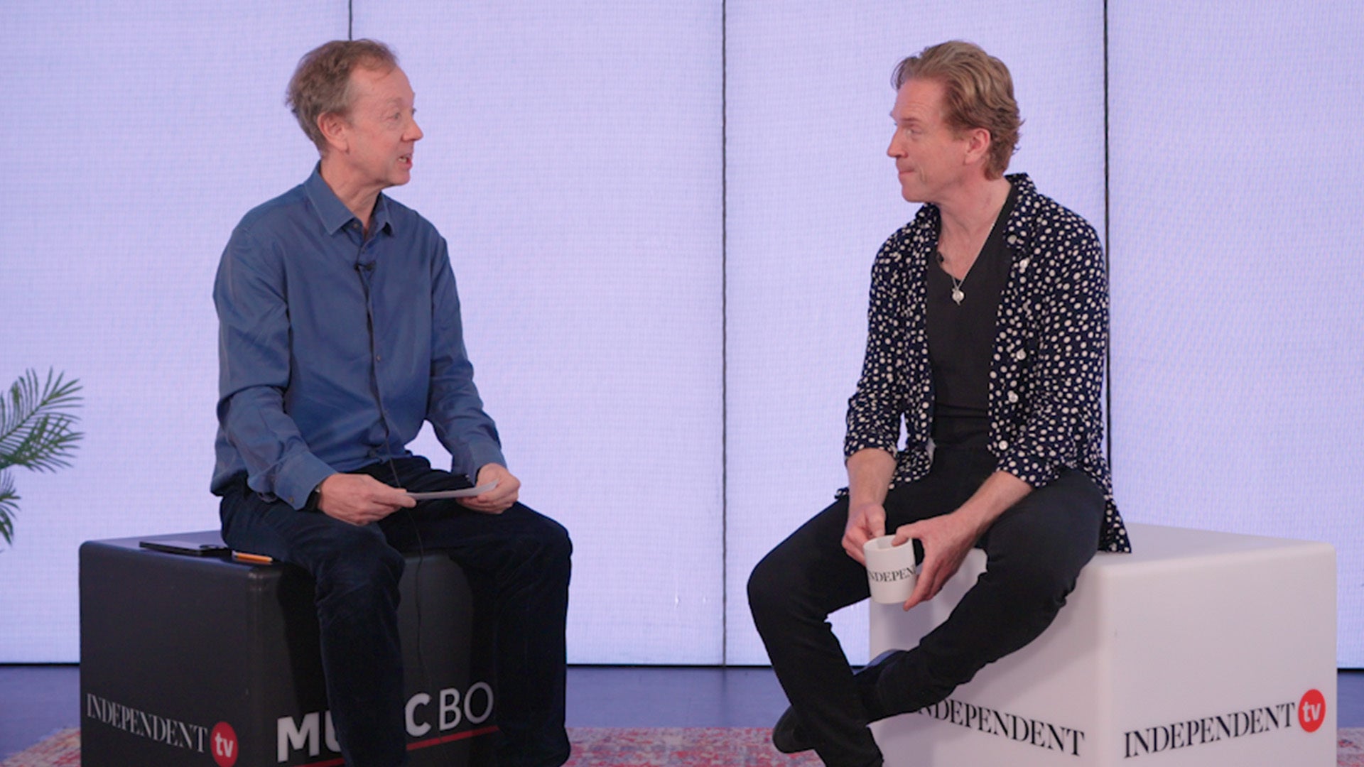 Geordie Greig, editor-in-chief of ‘The Independent’, interviews Damian Lewis in the Music Box studio