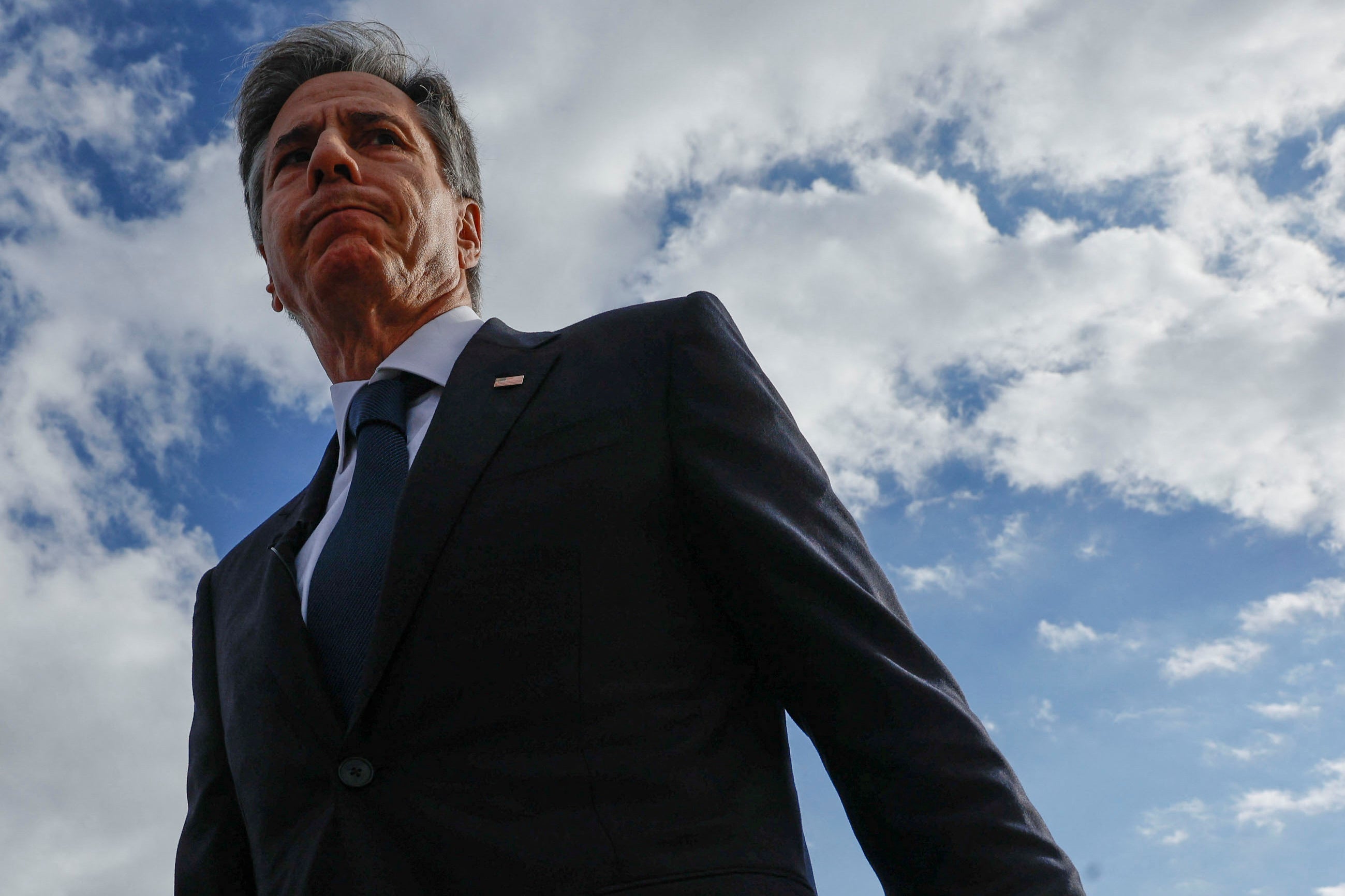 Antony Blinken departs at Ankara airport in Turkey