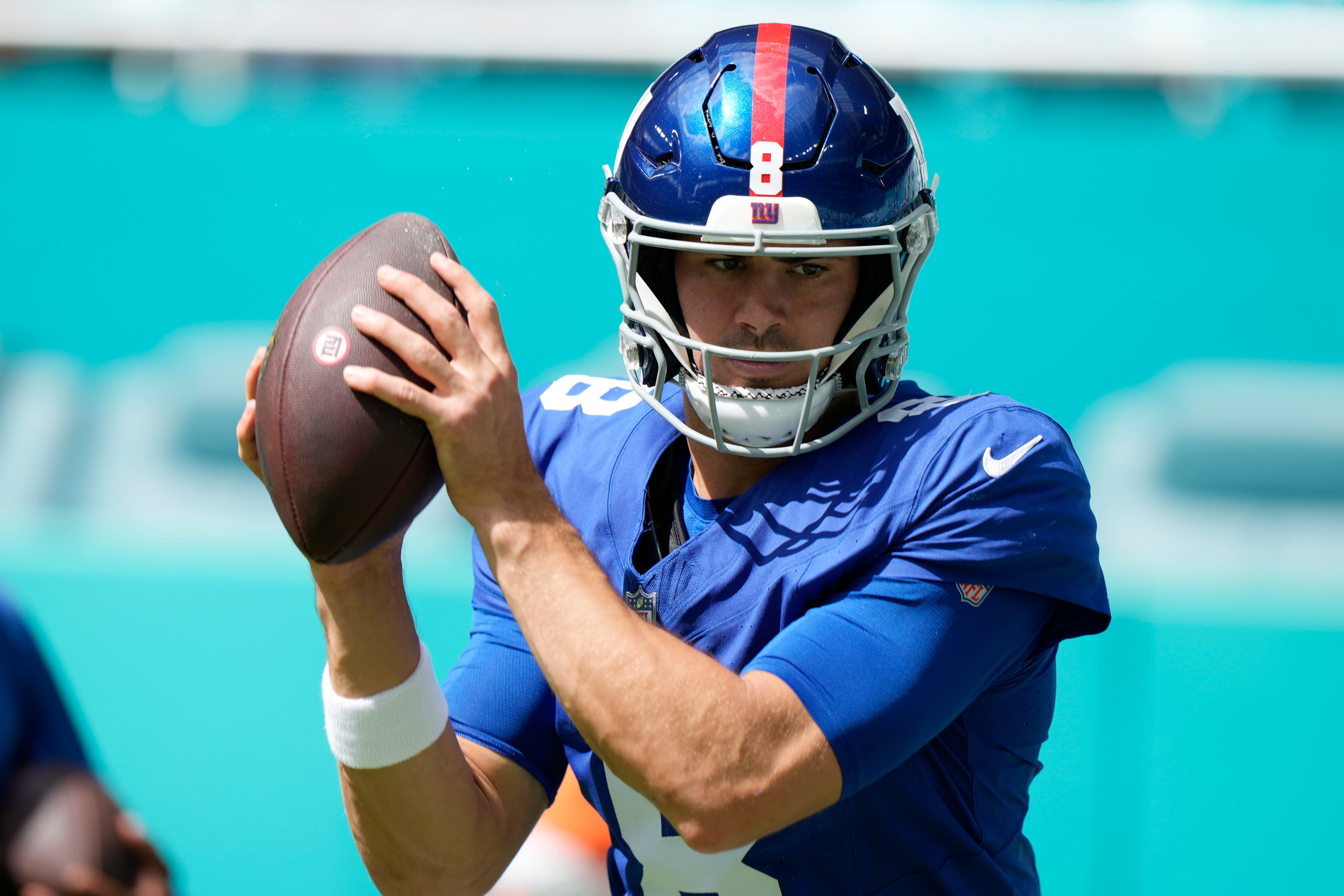 New York Giants quarterback Daniel Jones has sustained a torn ACL (Wilfredo Lee/AP)