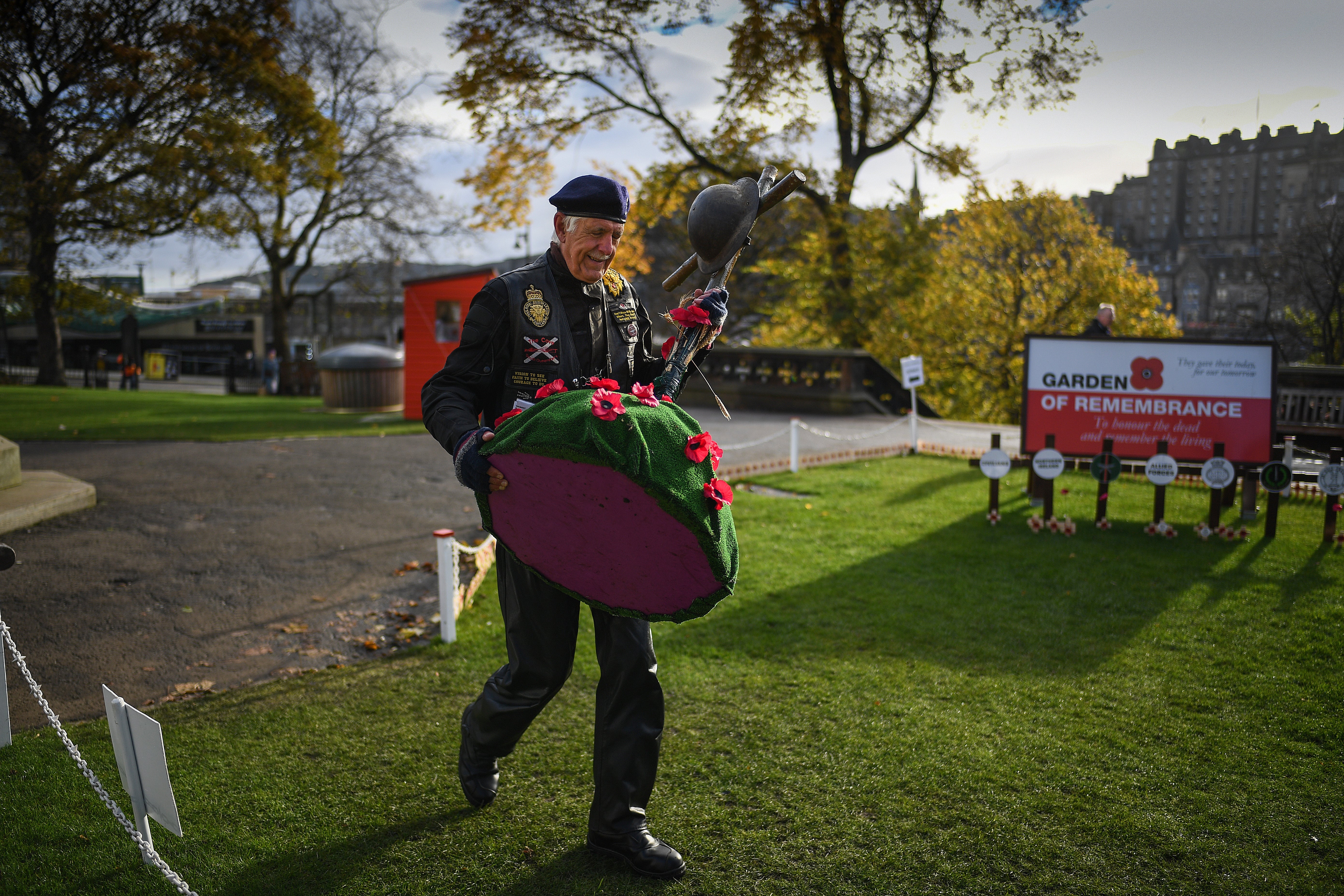 Jim Henderson was selling poppies when the incident occurred (file photo)