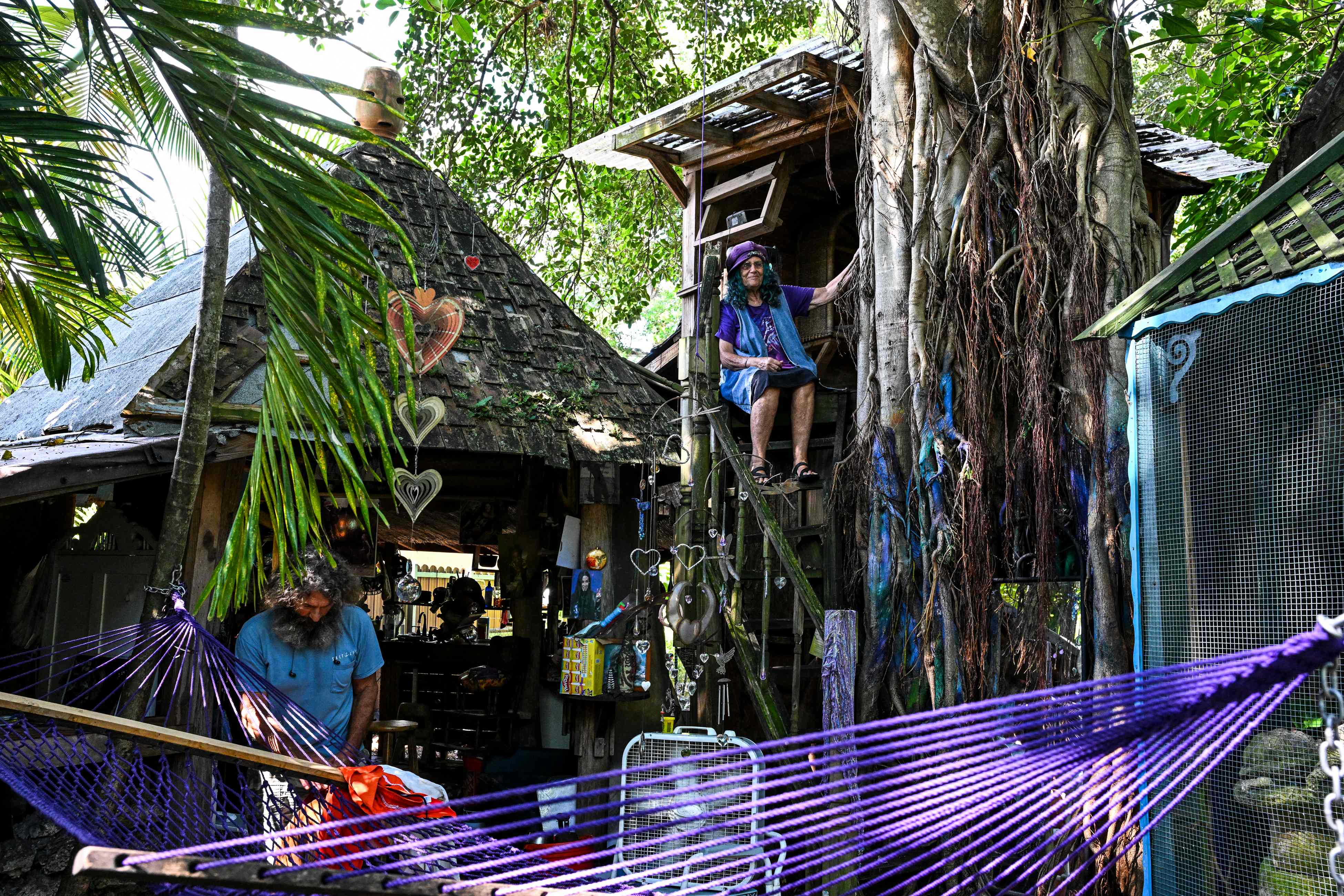 The 72 year old grandma had lived in the treehouse for two decades before surrendering to local planning regulations