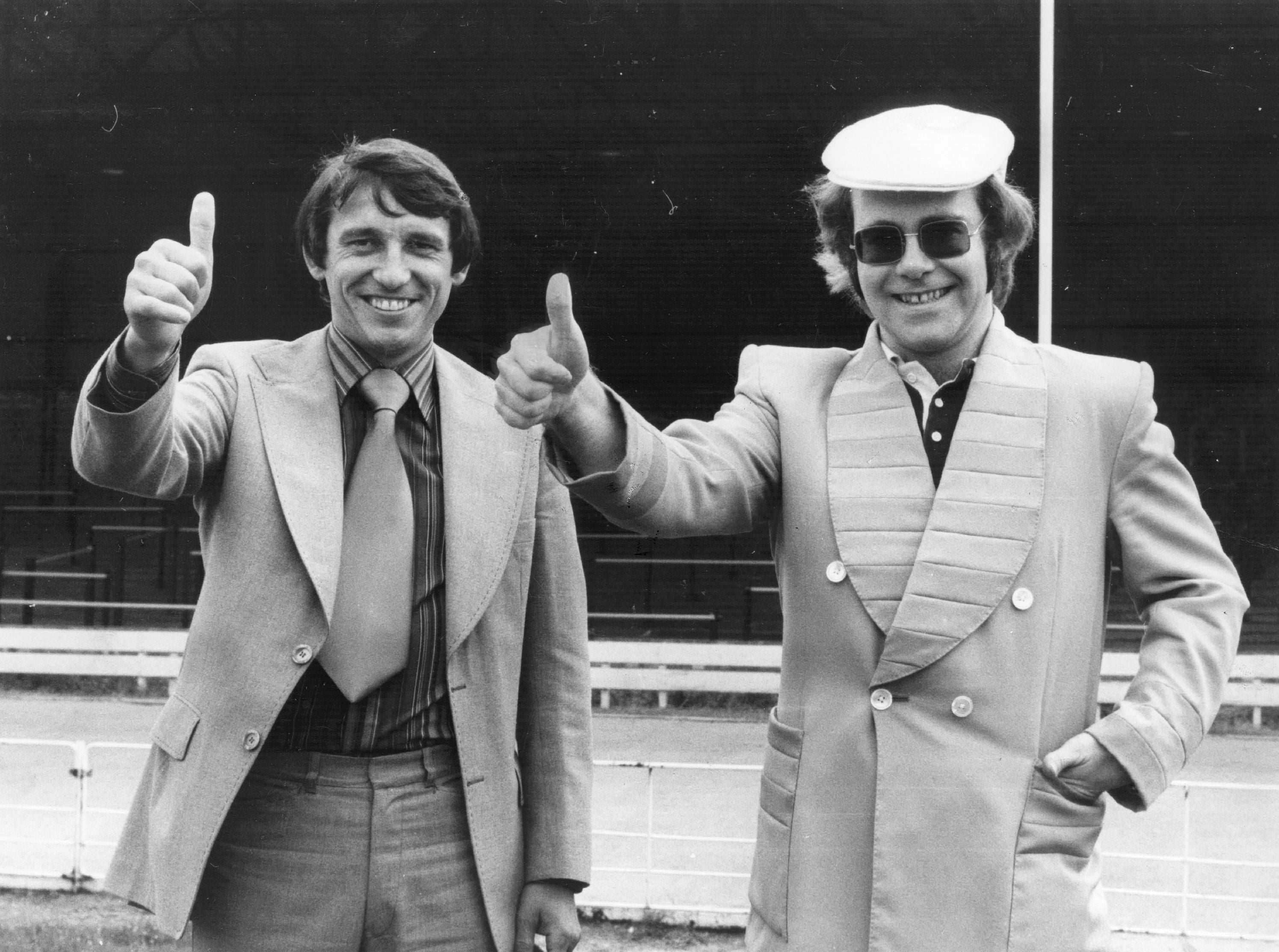 Thumbs up: Elton John with Graham Taylor shortly after his appointment as Watford manager in 1977