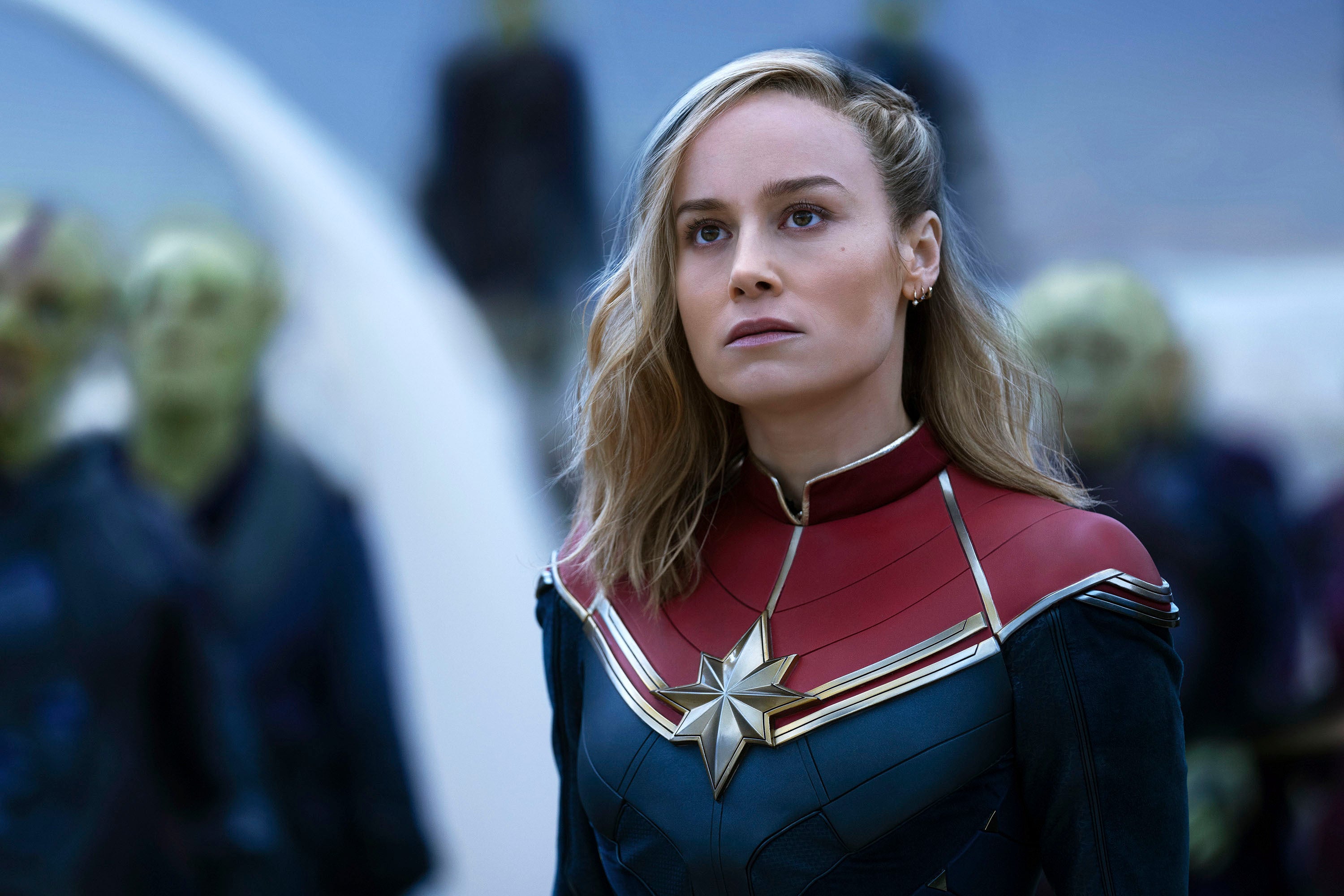 Larson as Carol Danvers in ‘The Marvels’