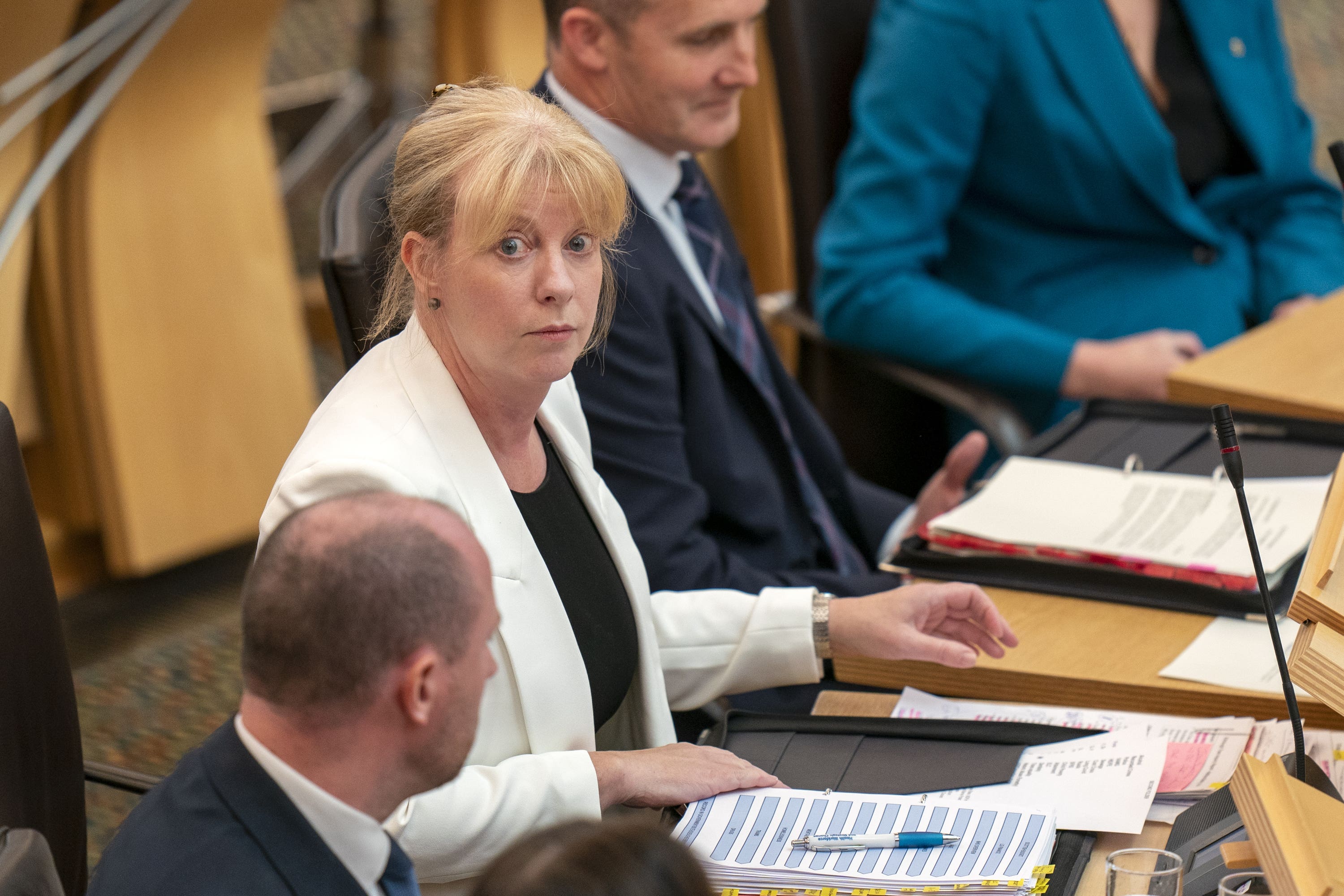 Shona Robison raised a point of order at Holyrood (Jane Barlow/PA)