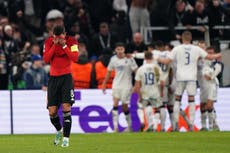 Man Utd throw away lead twice after Rashford red in damaging Copenhagen defeat