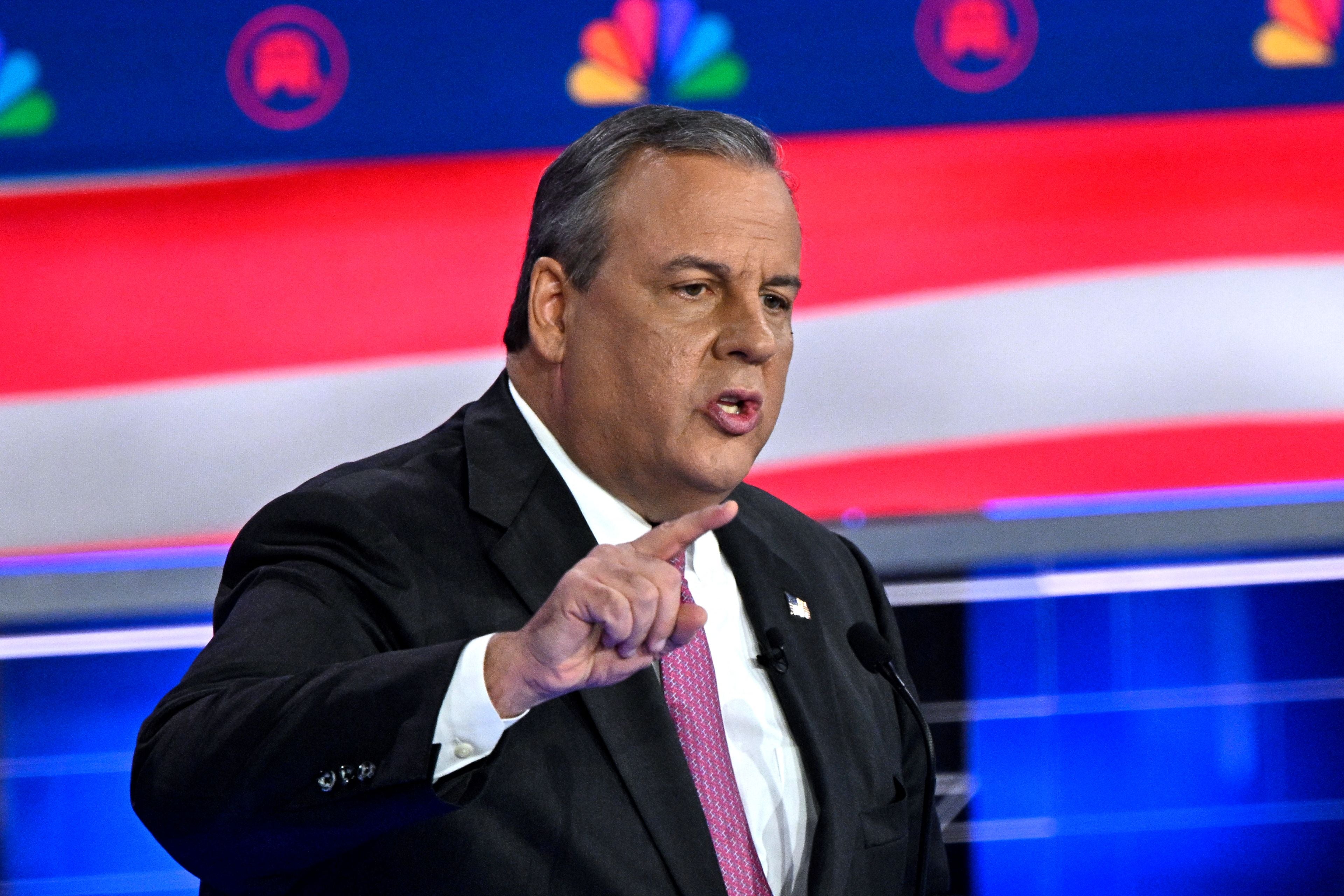 Former Governor of New Jersey Chris Christie speaks during the third Republican presidential primary debate