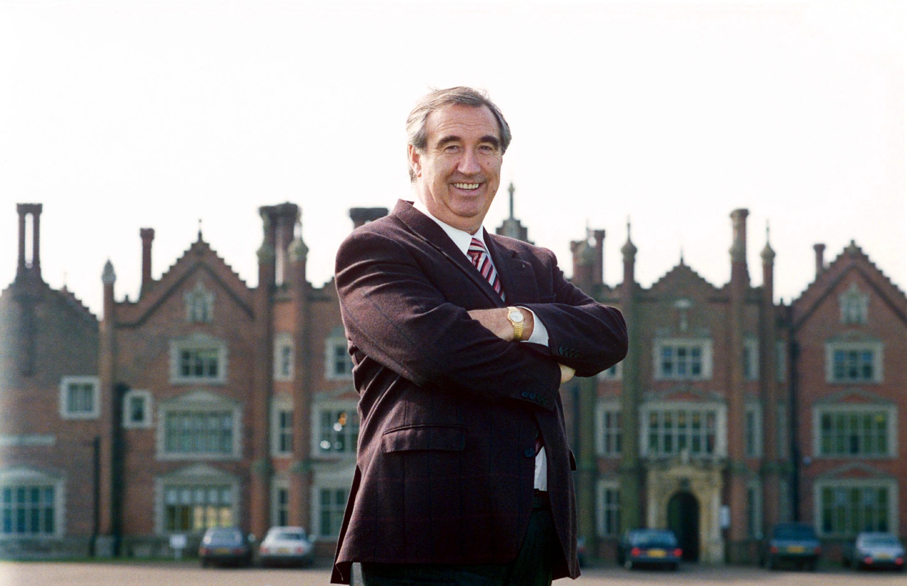 The late Bernard Matthews in front of Great Witchingham Hall