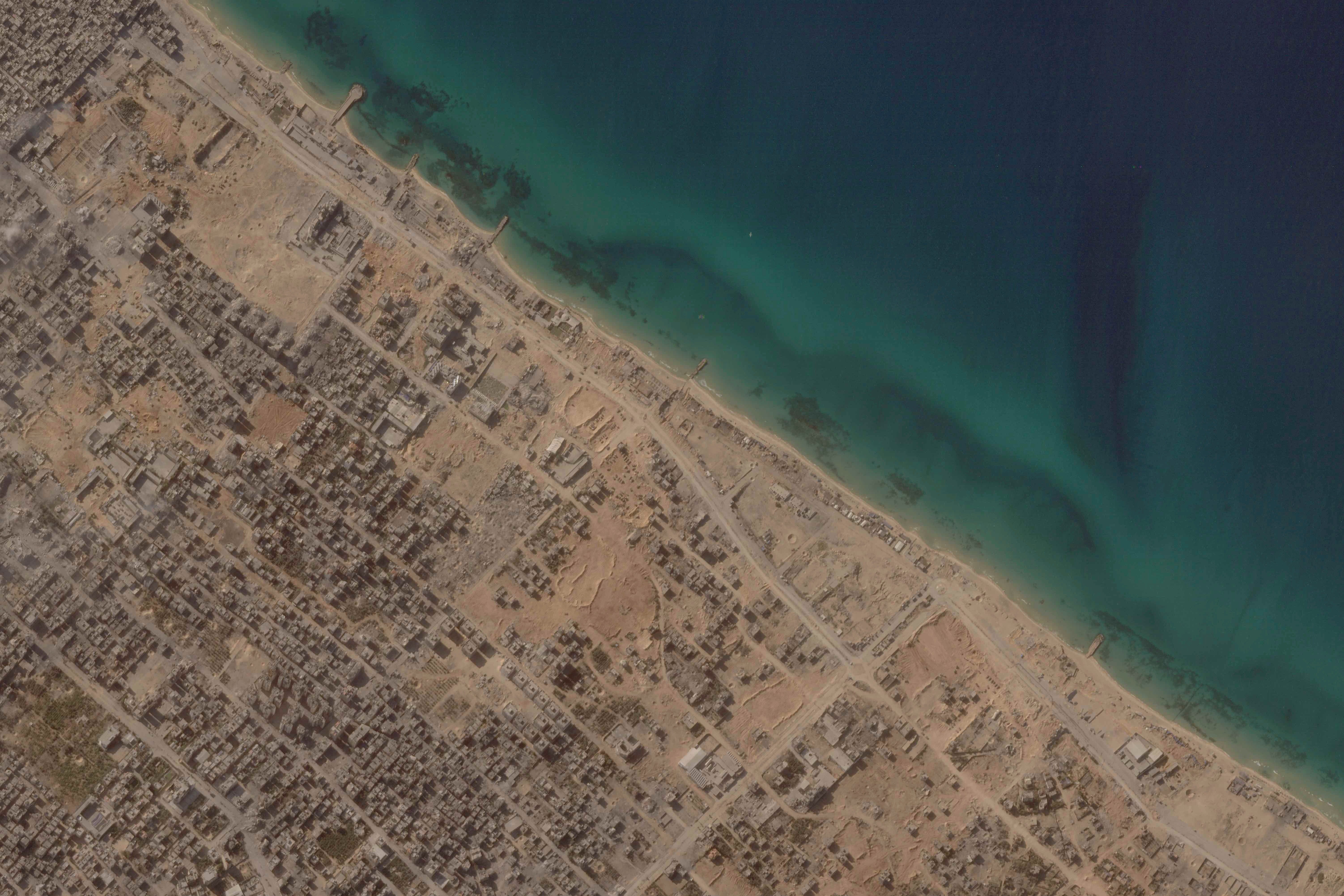 Israel Palestinians Satellite Photos