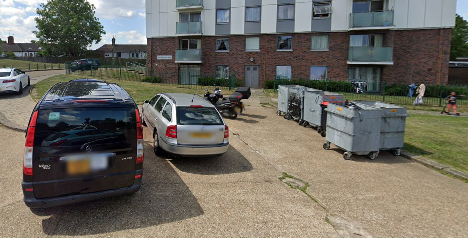 Police attended the scene at a block of flats on Granville Road in Golders Green