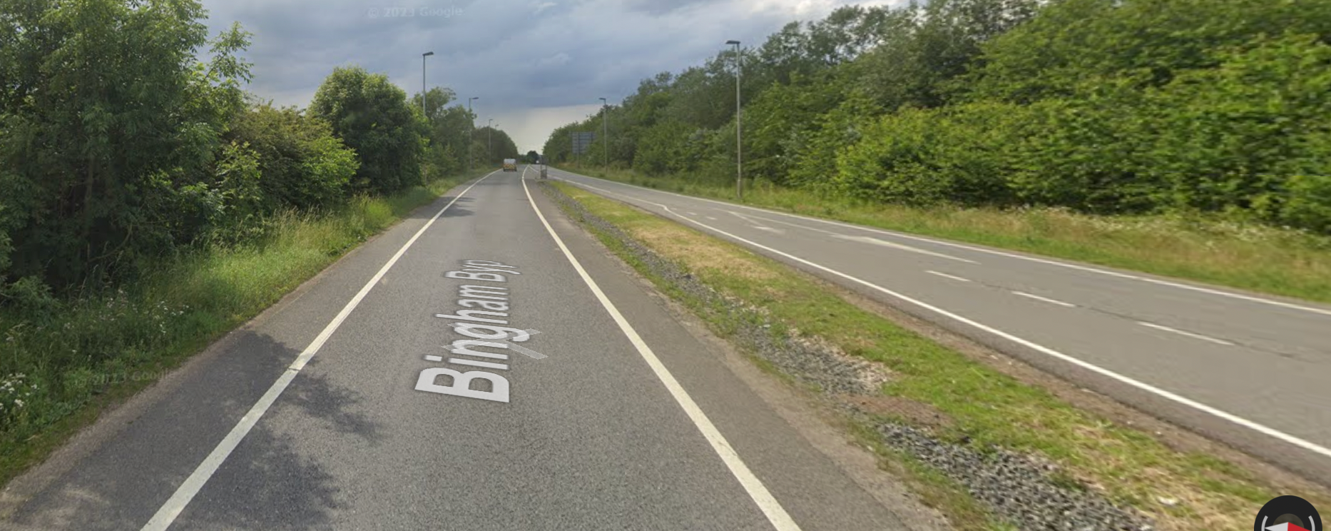 The driver was being followed by Leicestershire Police on the A52 Bingham bypass