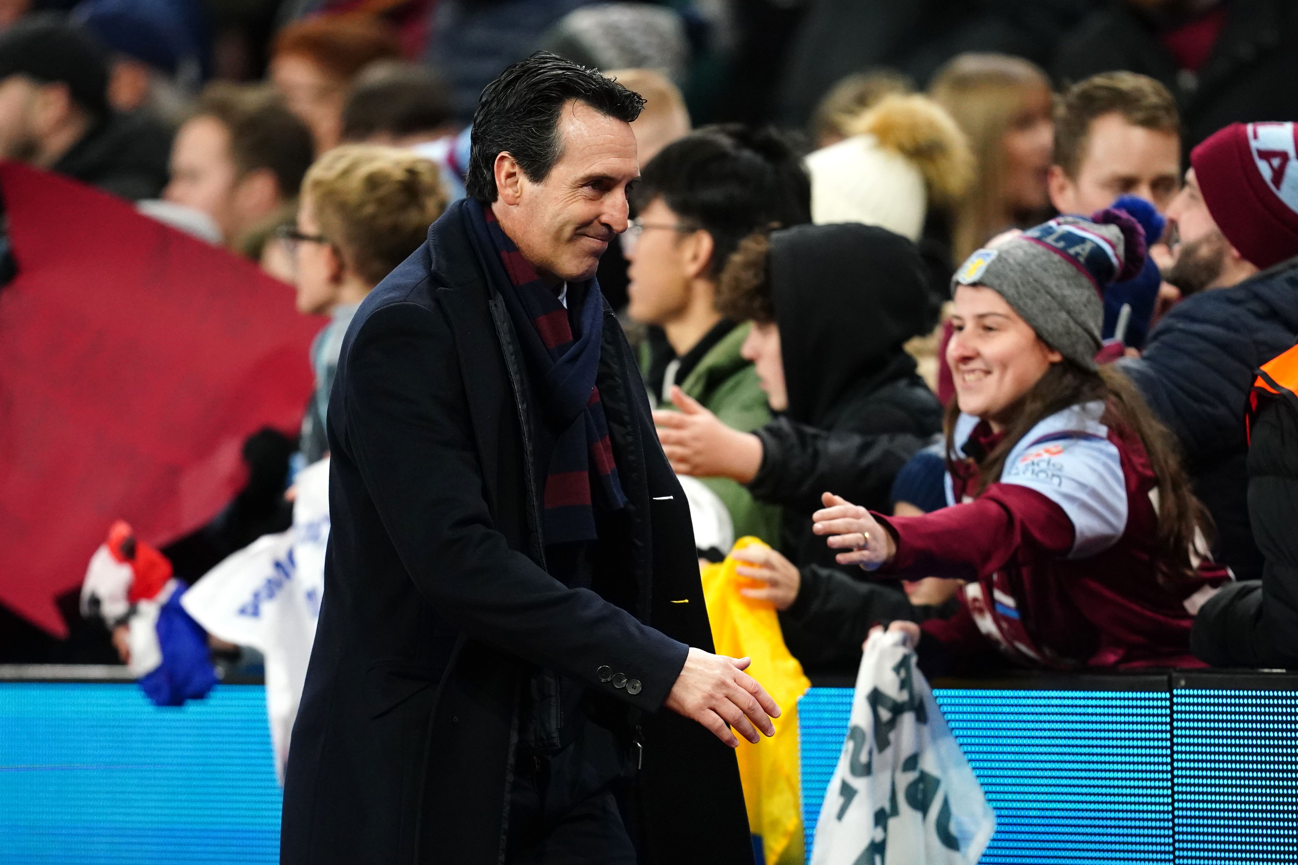 Aston Villa manager Unai Emery walks off after the UEFA Europa Conference League Group E match at Villa Park, Birmingham. Picture date: Thursday November 9, 2023.