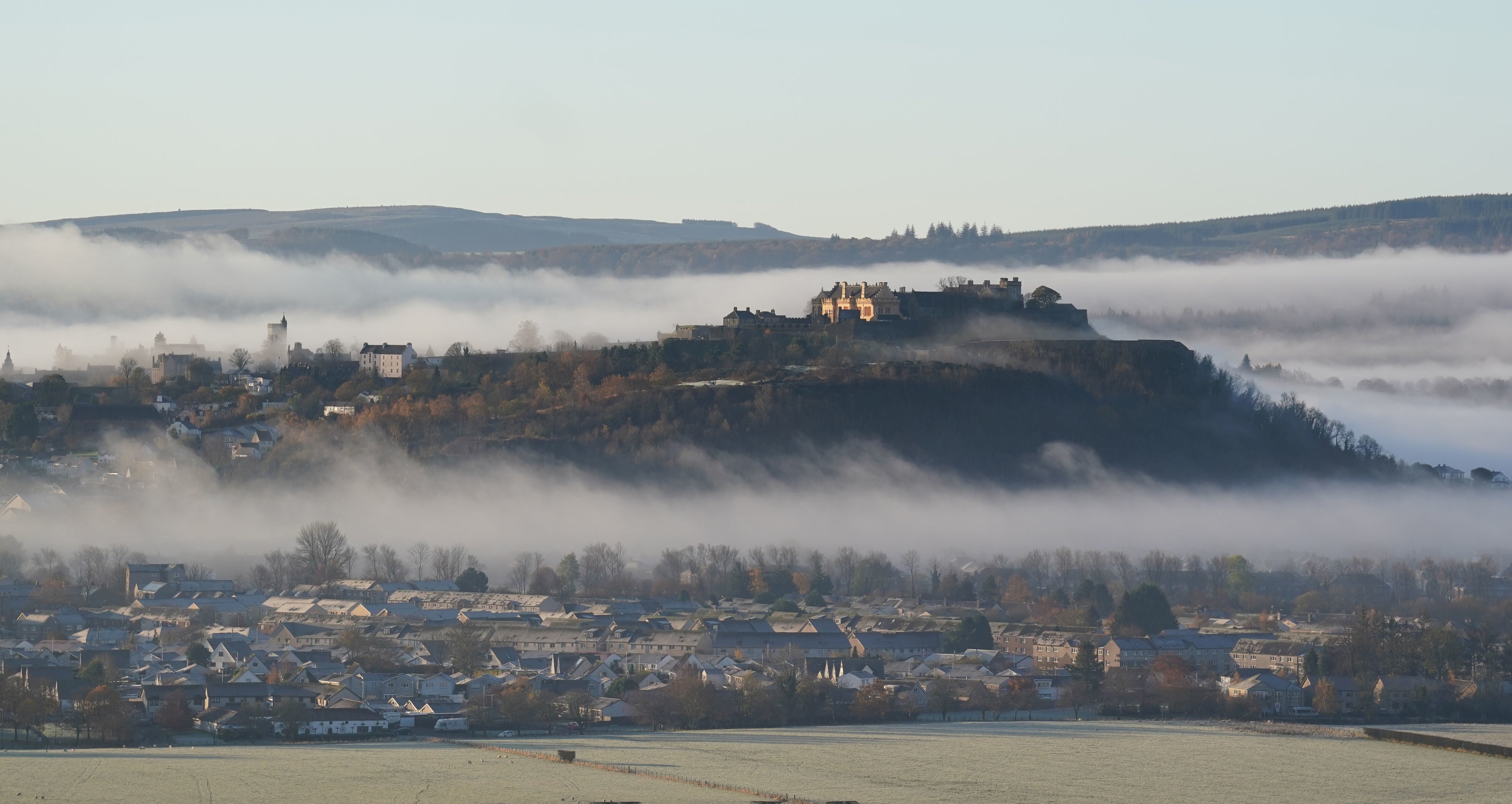 Low-hanging clouds and fog have been seen across the UK this week