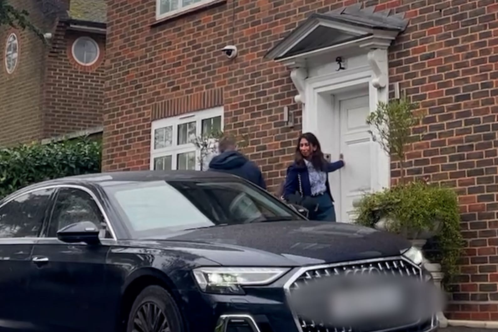 Home Secretary Suella Braverman leaving her home in Bushey (Jacob Phillips/PA)