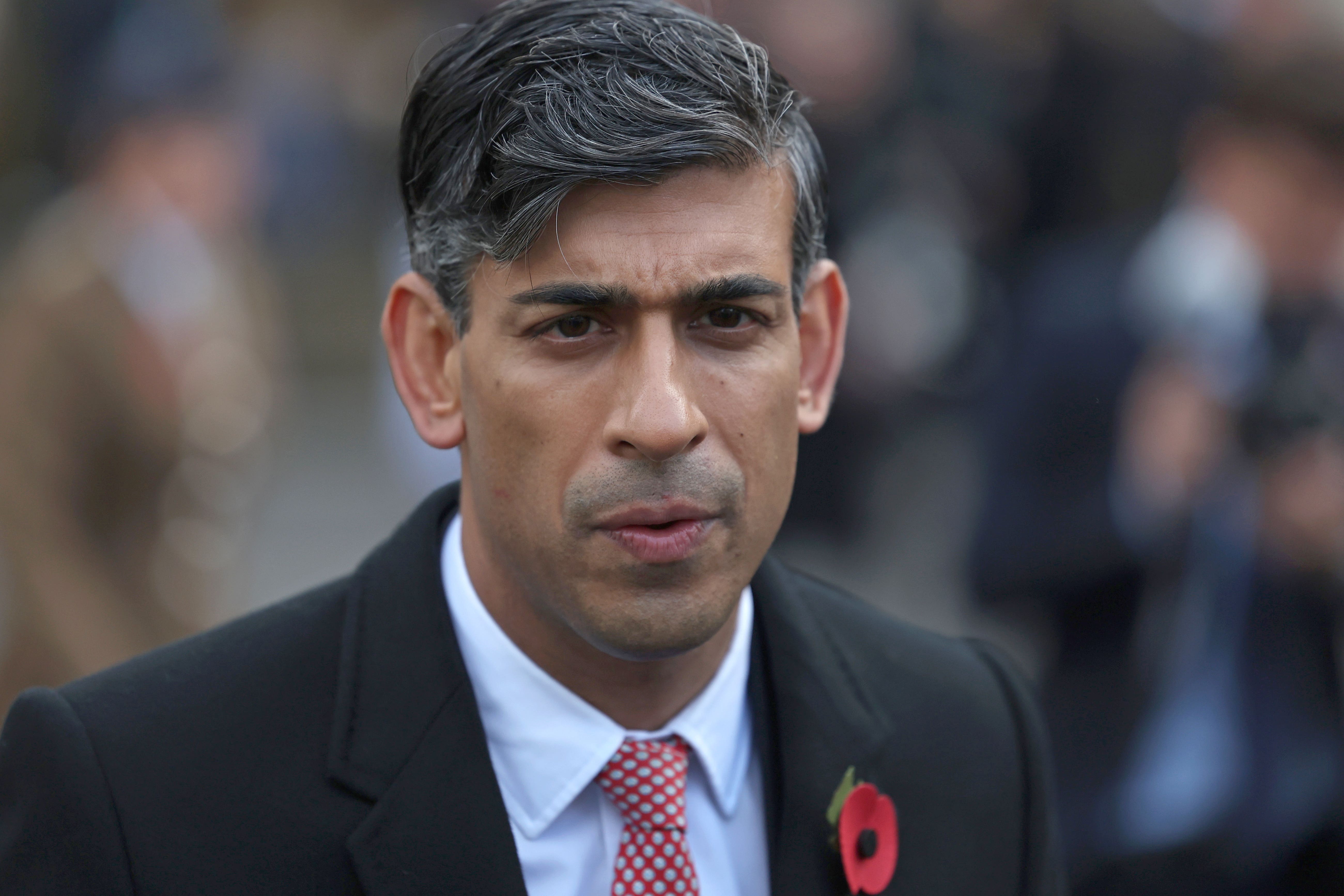 Prime Minister Rishi Sunak visits the Field of Remembrance at Westminster Abbey in London ahead of Armistice Day (Daniel Leal/PA)