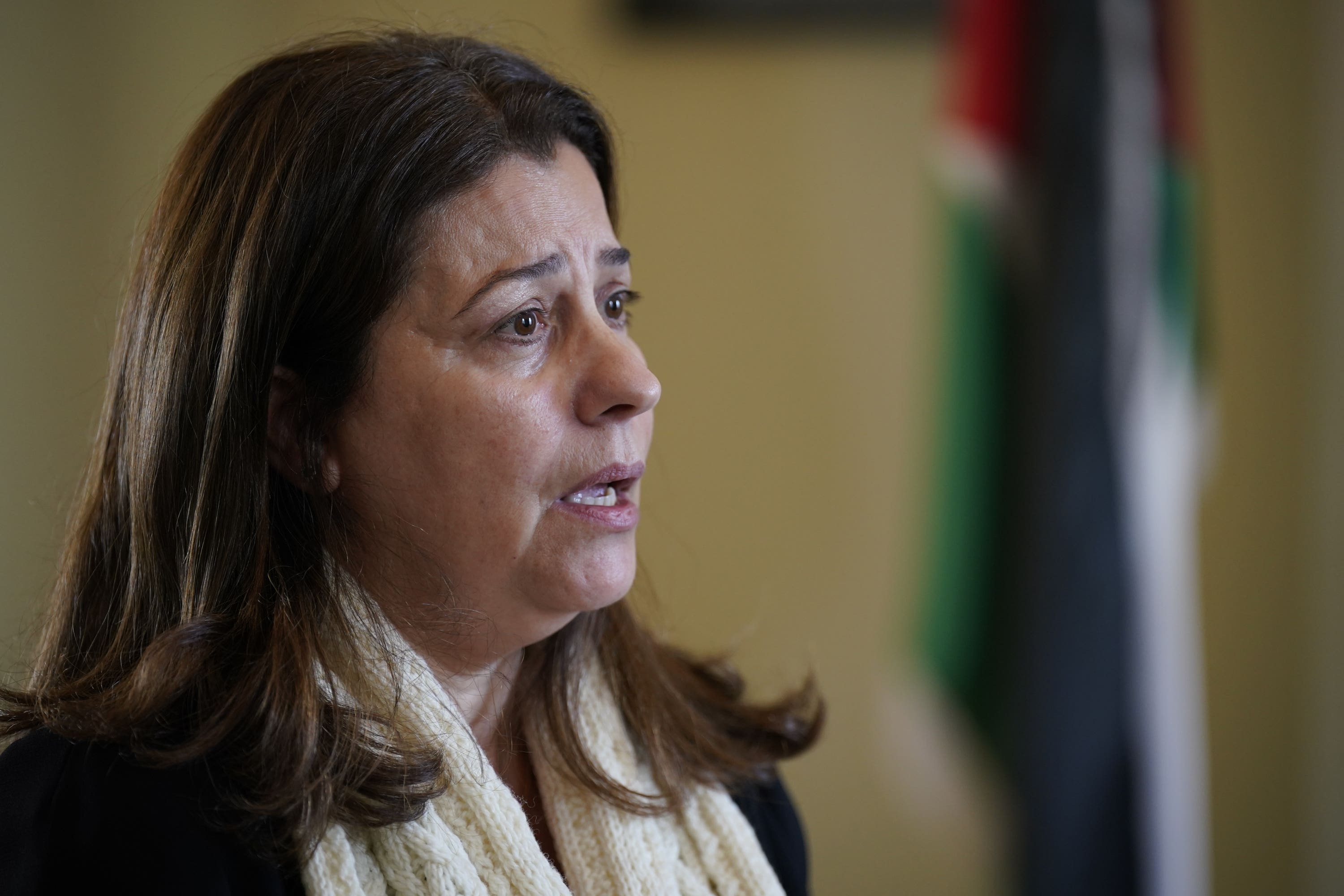 The Palestinian ambassador to Ireland, Dr Jilan Wahba Abdalmajid (Niall Carson/PA)