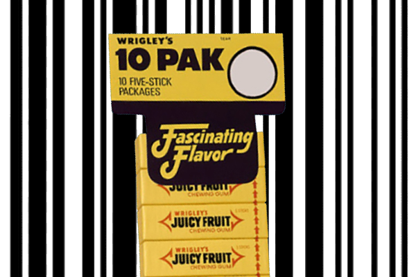 A pack of Wrigley’s Juicy Fruit gum was the first product to be scanned with a barcode
