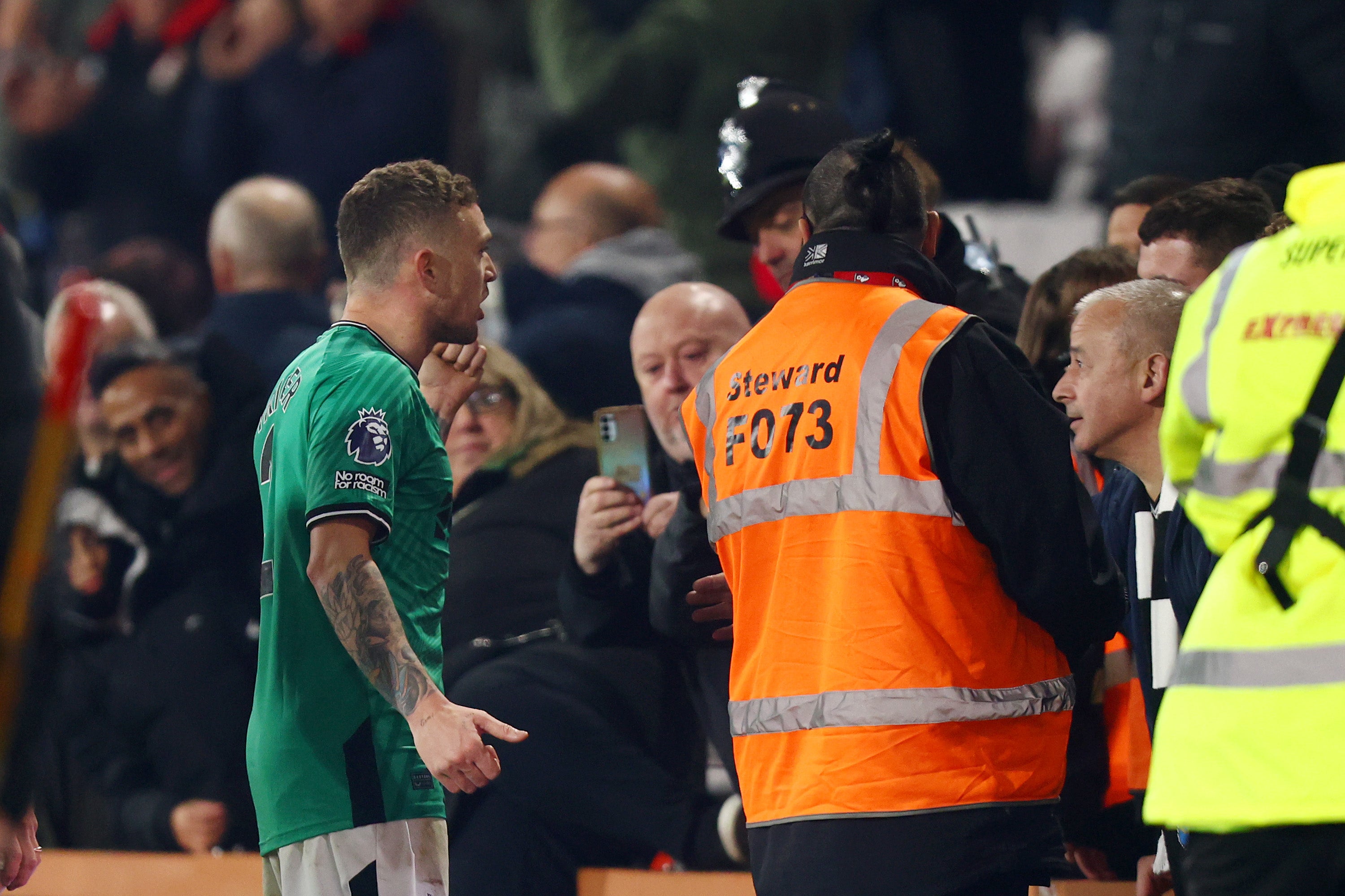 Trippier went to the Newcastle fans at full-time