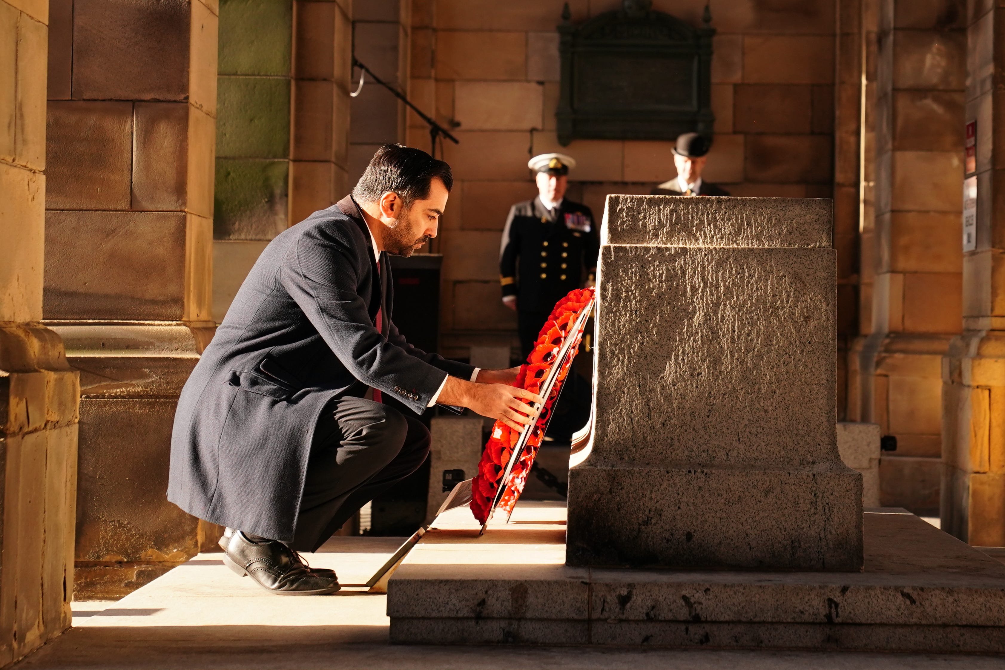 The First Minister described Remembrance Sunday as the most ‘sacred’ of the year (Jane Barlow/PA)