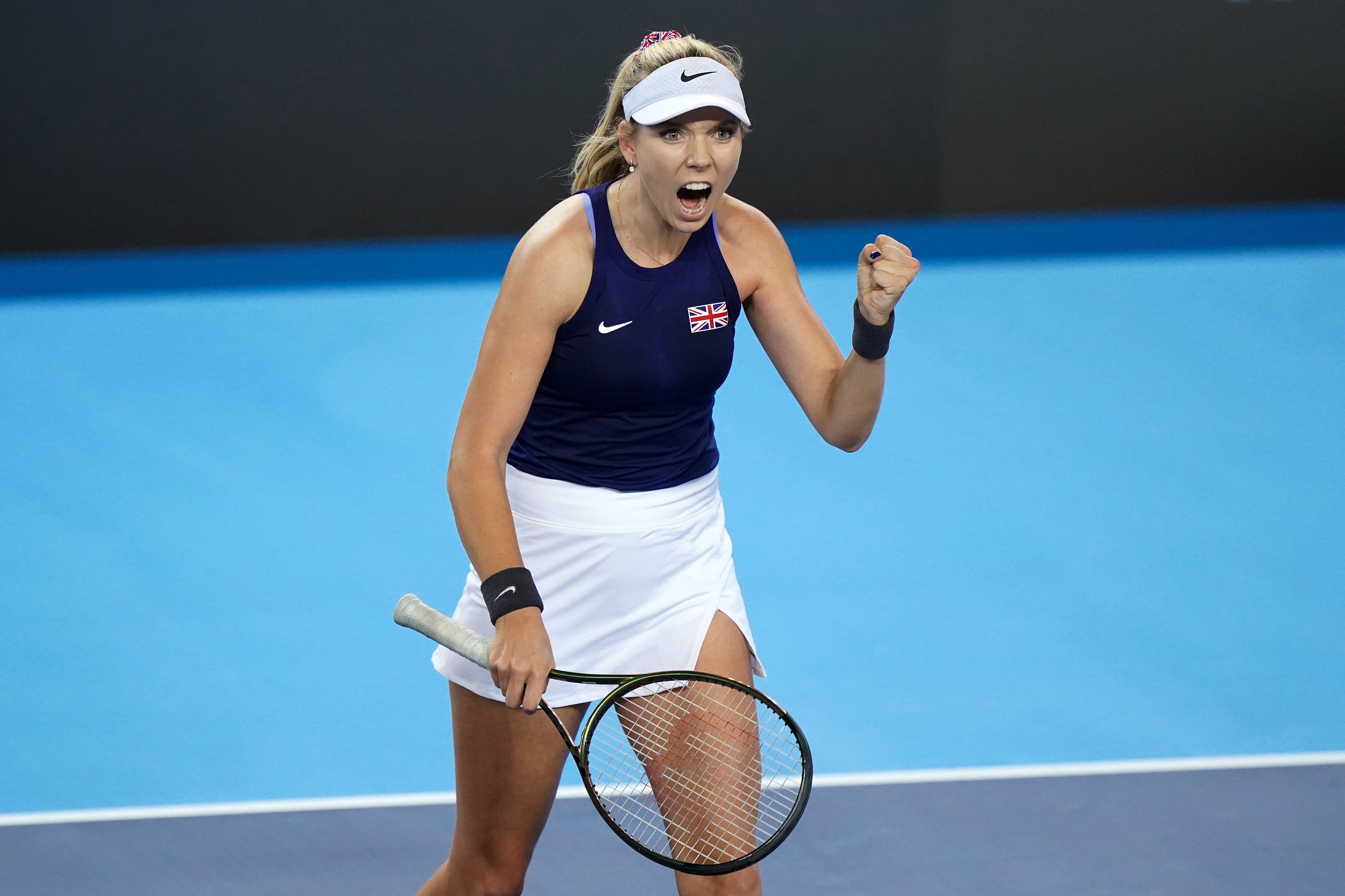 Katie Boulter earned Great Britain’s second victory (Zac Goodwin/PA)