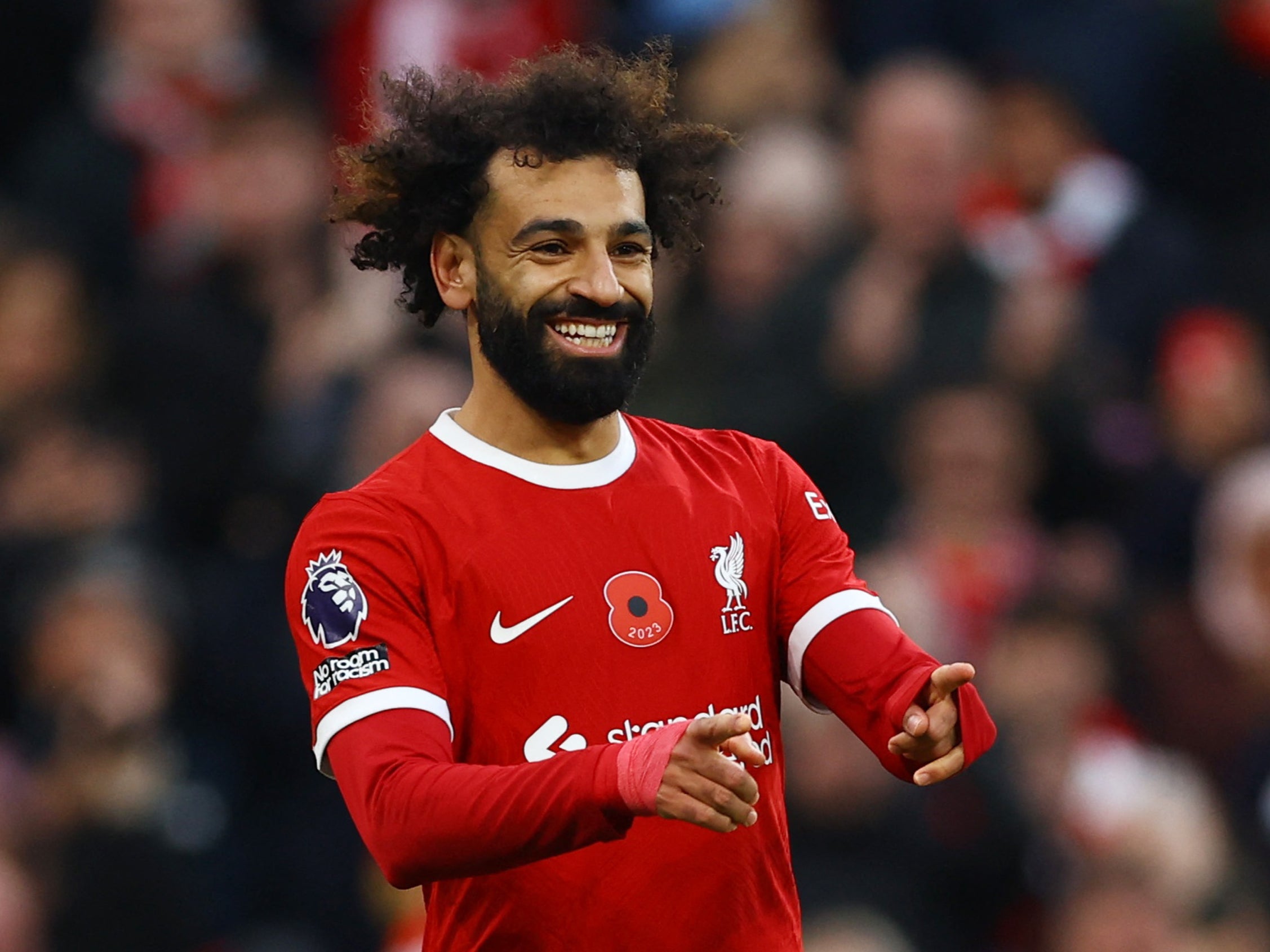 Mohamed Salah scored twice in the 3-0 win over Brentford