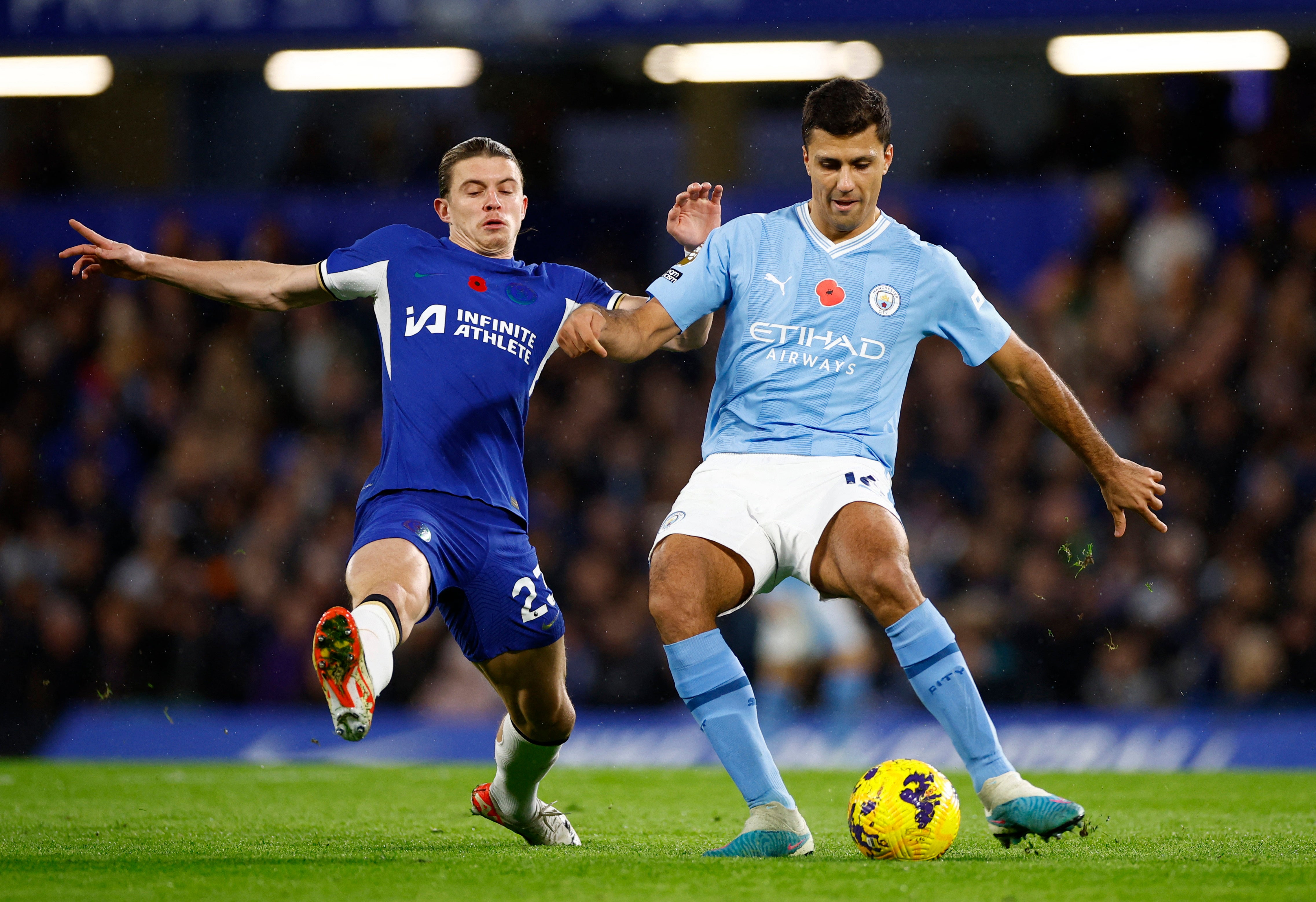 Manchester City take on Chelsea in the Premier League