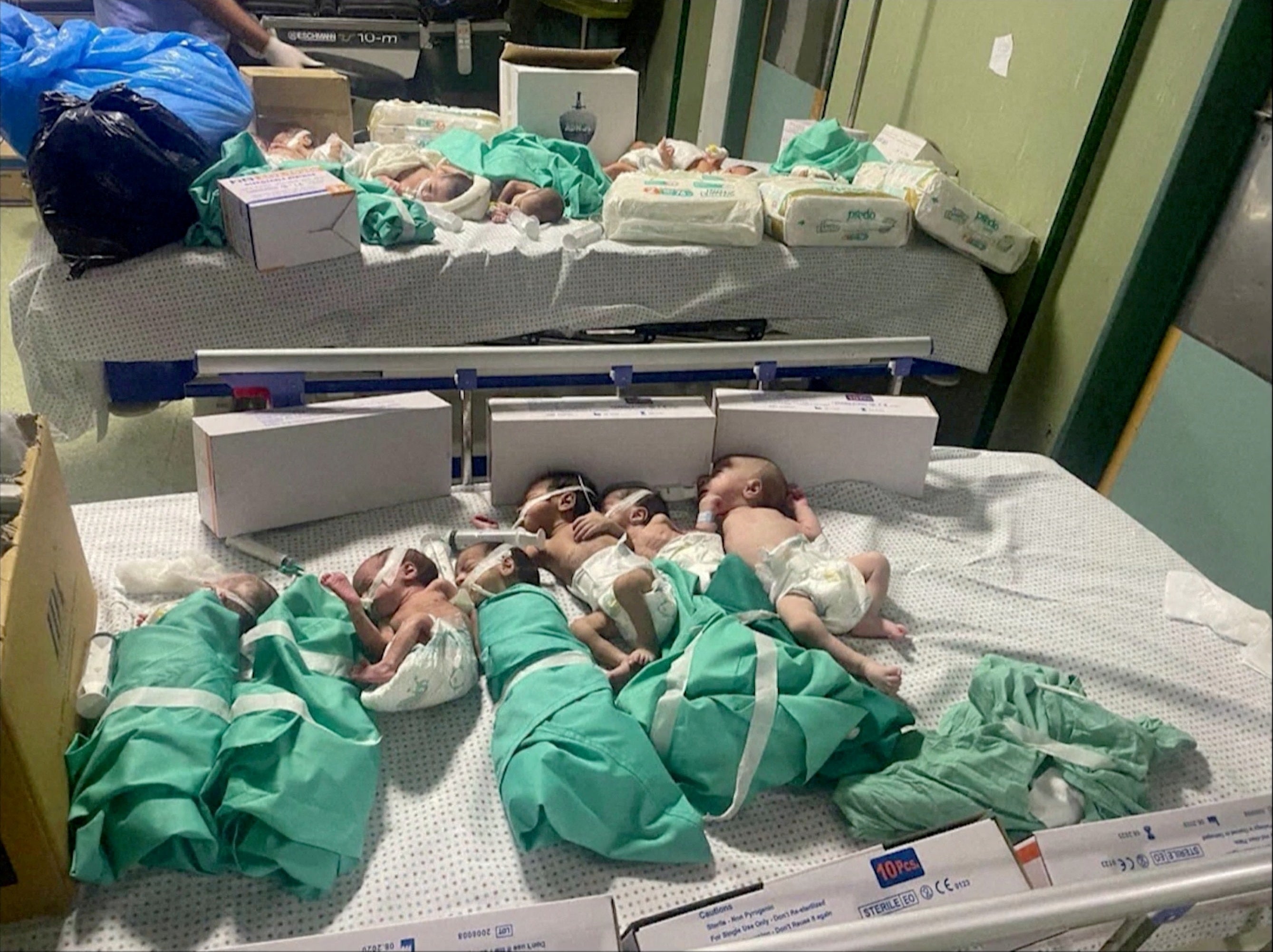 Newborns taken off incubators in Gaza's Al Shifa hospital after power outage