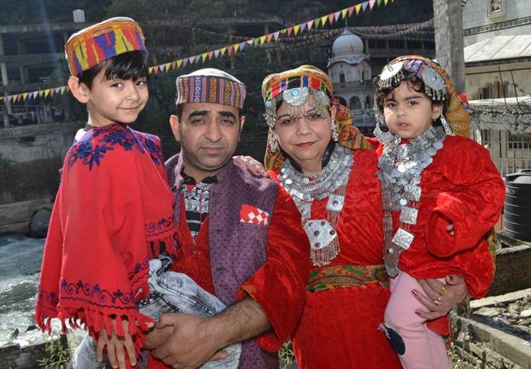 Aroen Kishen pictured with his wife Seema Ratra and two children
