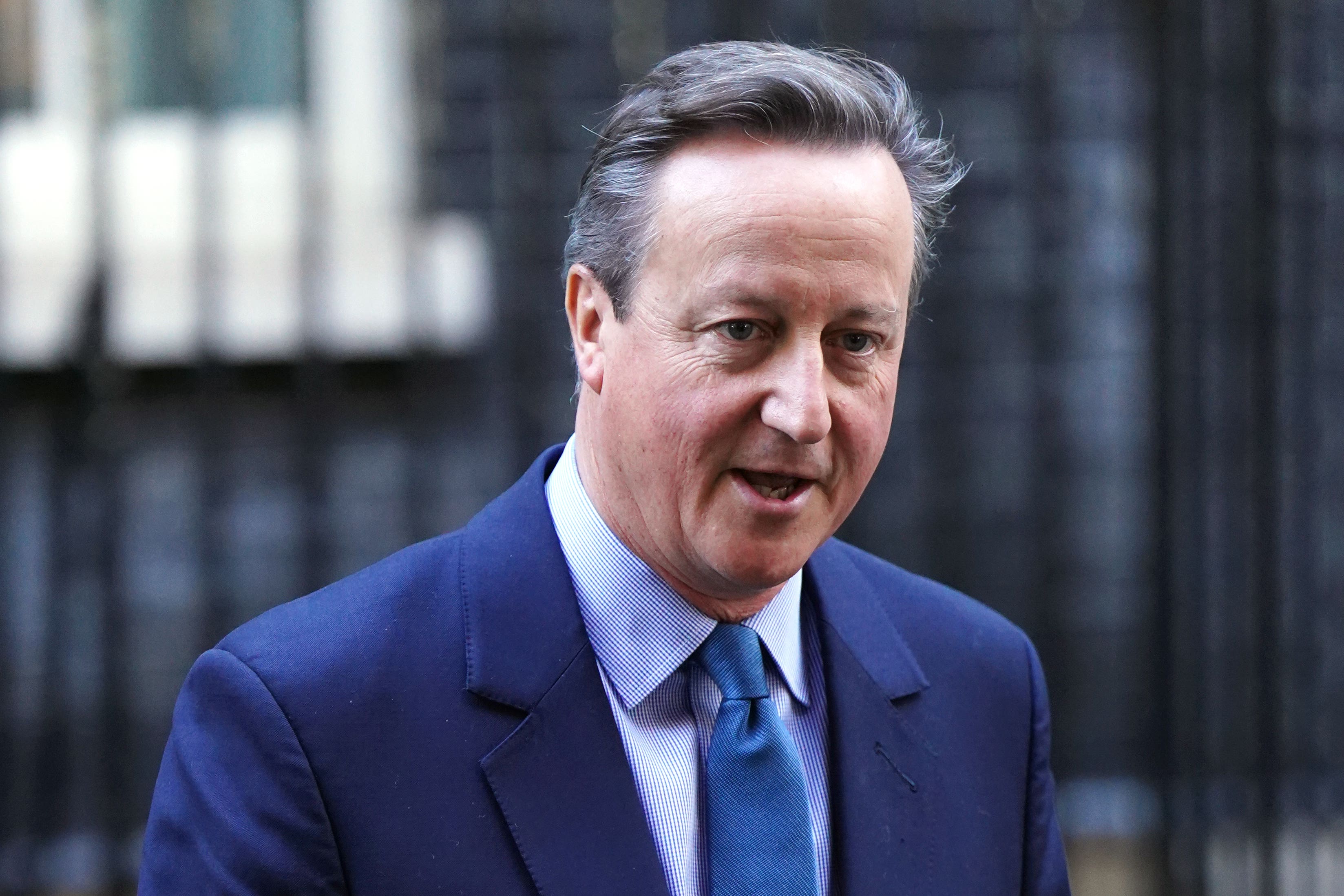 Former prime minister David Cameron leaving Downing Street after being appointed foreign secretary (James Manning/PA)