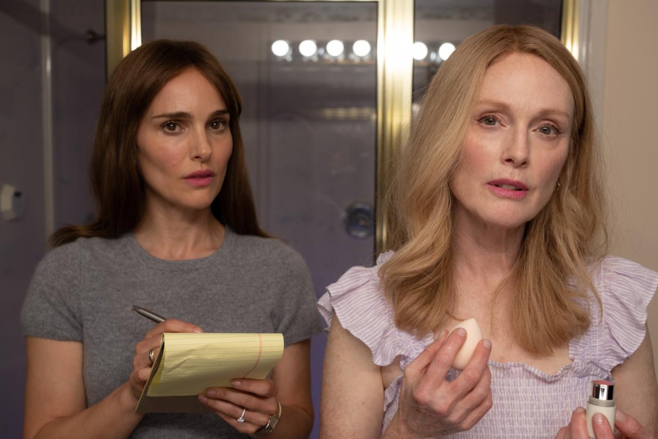 Mirror images: Natalie Portman and Julianne Moore in Todd Haynes’s ‘May December’