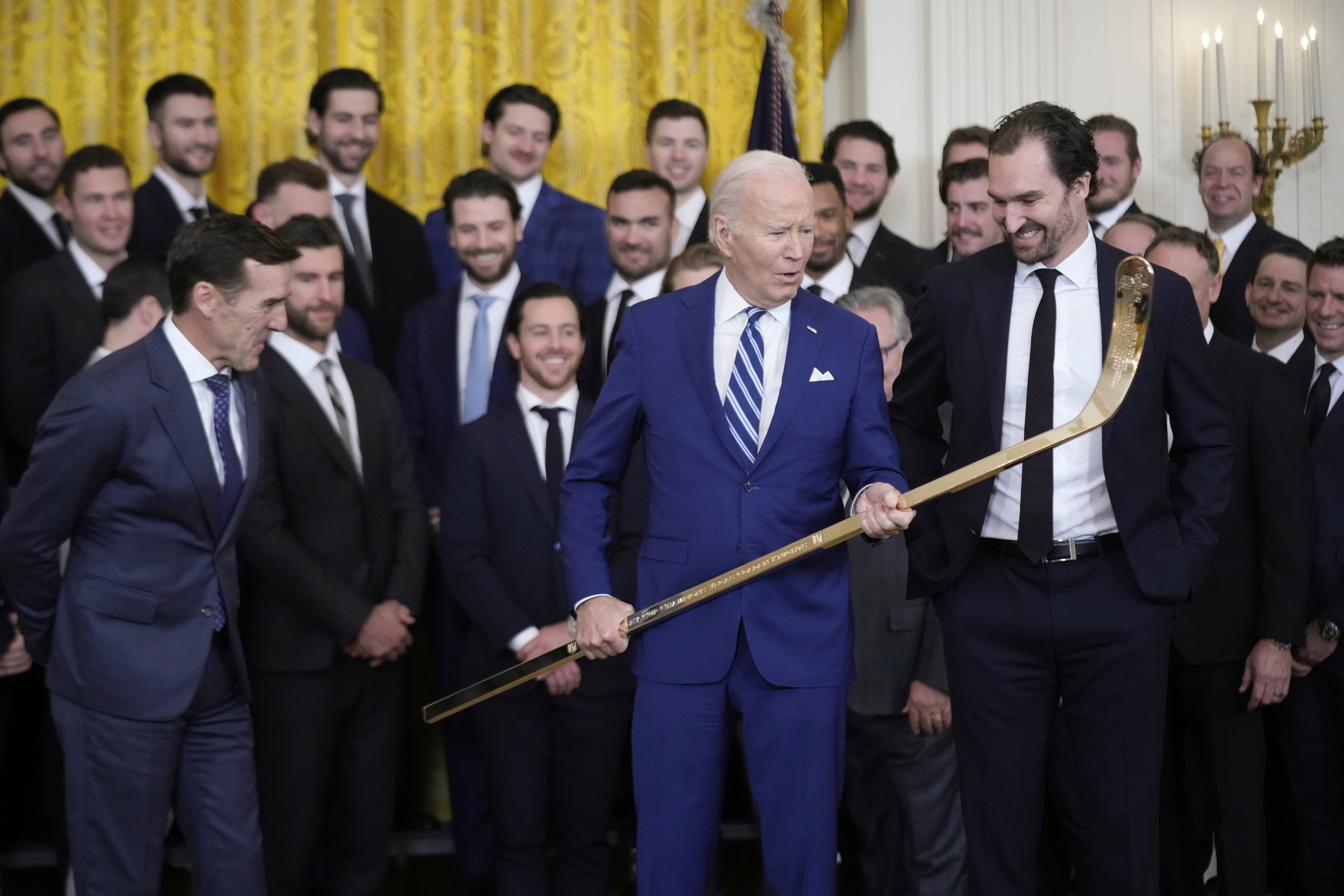 Biden Golden Knights Hockey