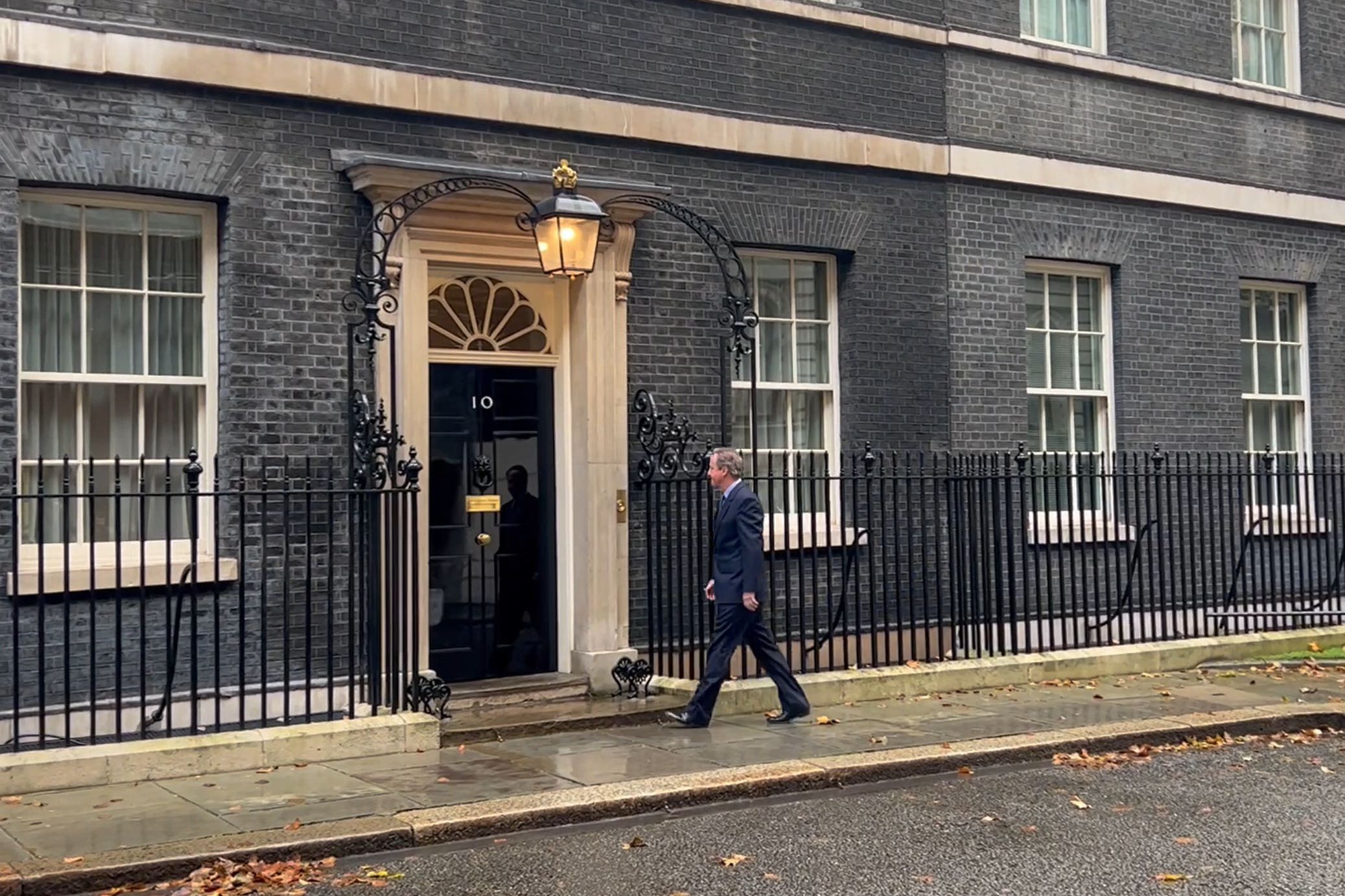 Former prime minister Lord Cameron arrives at 10 Downing Street (Sam Hall/PA)