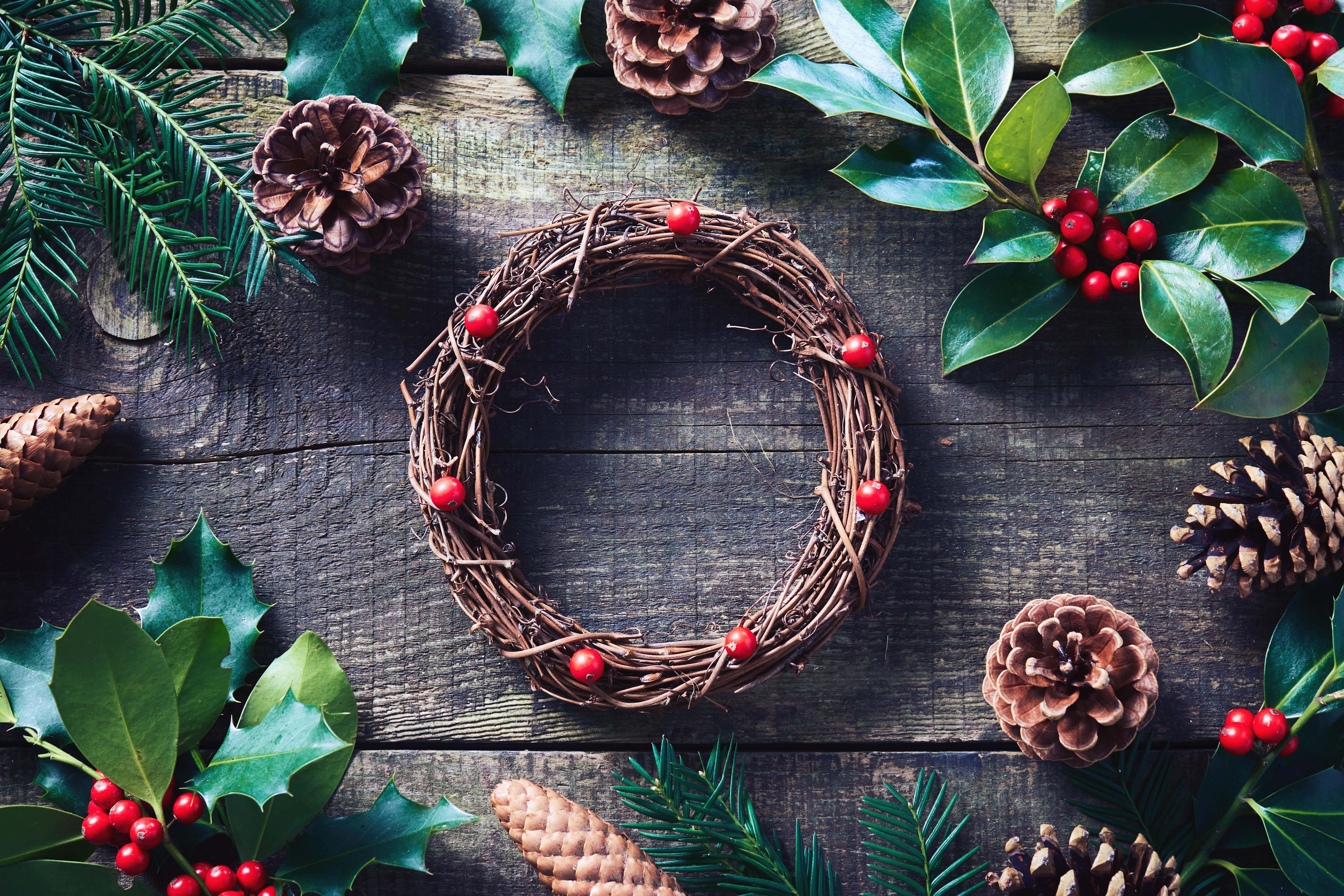 There is a wealth of choice out there when it comes to designs of Christmas wreaths (Alamy/PA)