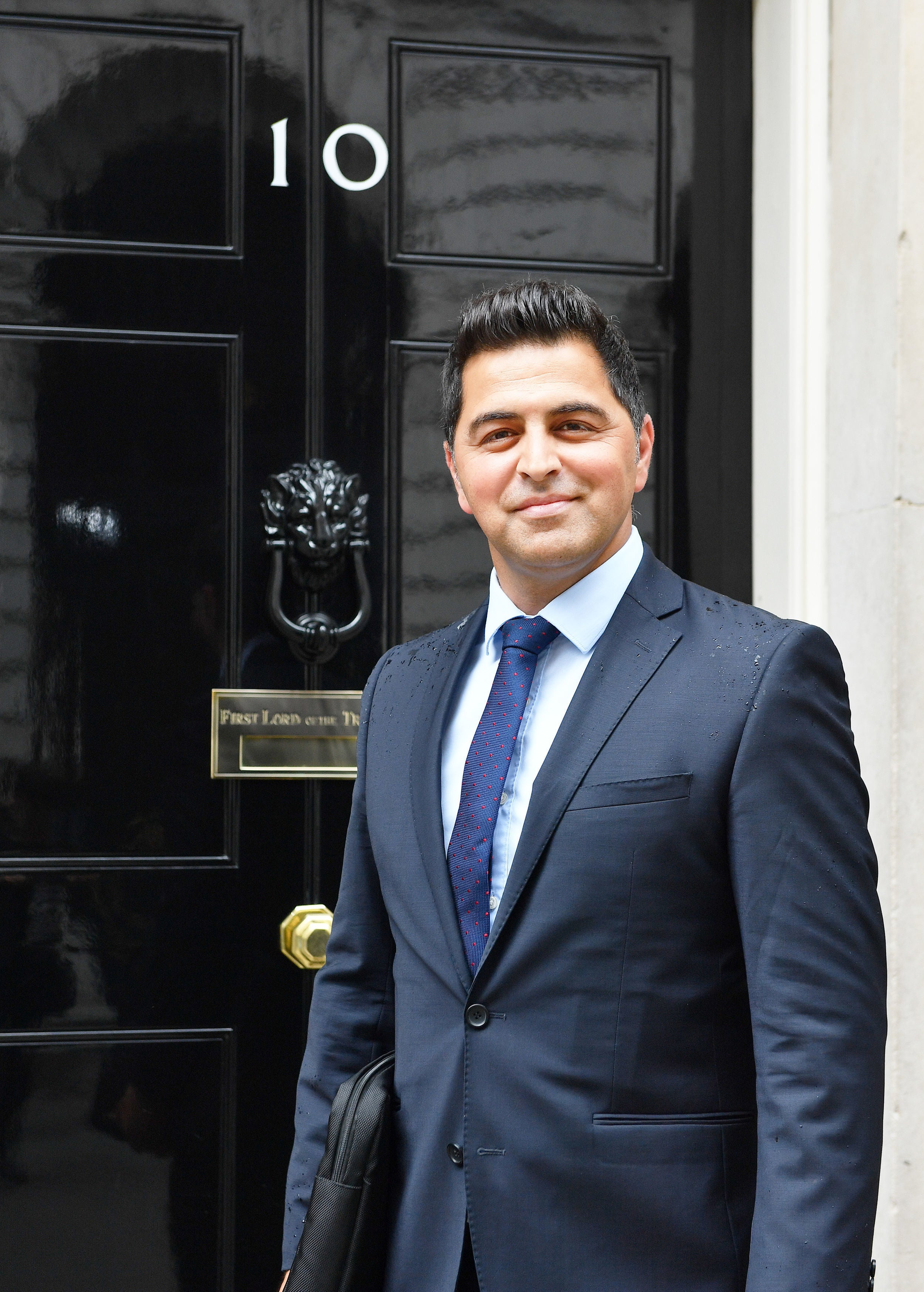 The doctor outside No 10 for a reception to celebrate 70 years of the NHS