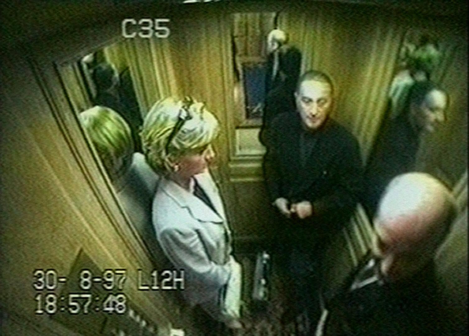 One of the last images ever taken of the princess was on the Ritz’s CCTV cameras.