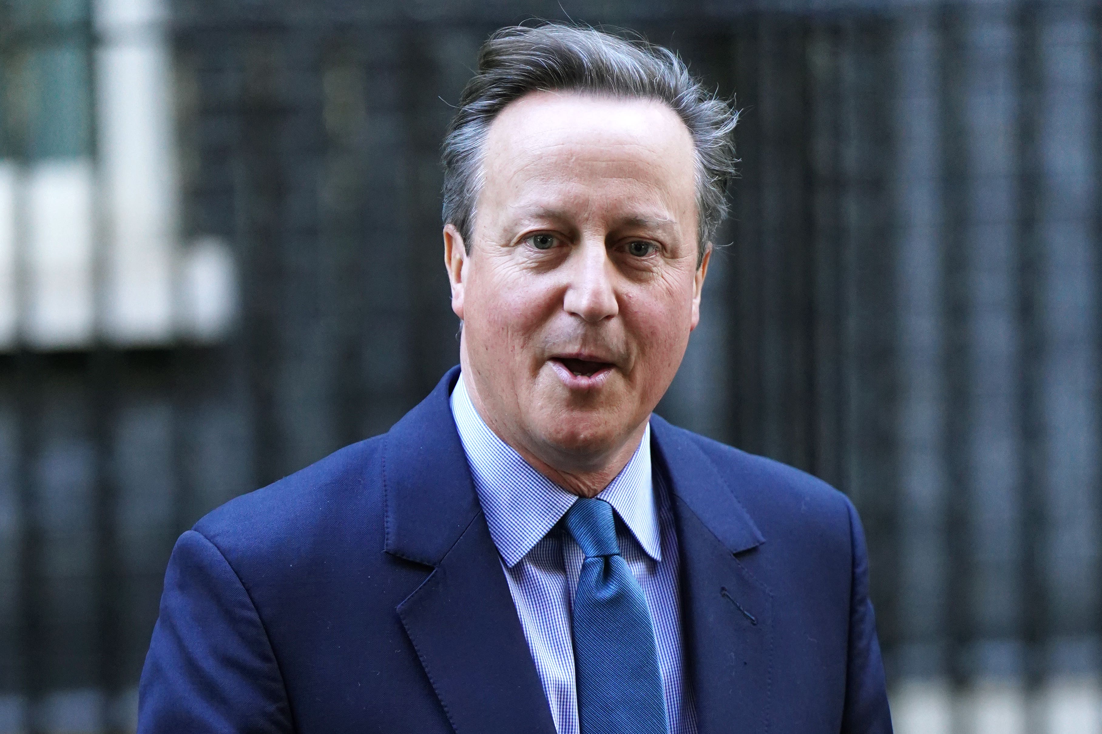 Former prime minister David Cameron leaving Downing Street, central London after being appointed Foreign Secretary (James Manning/PA)