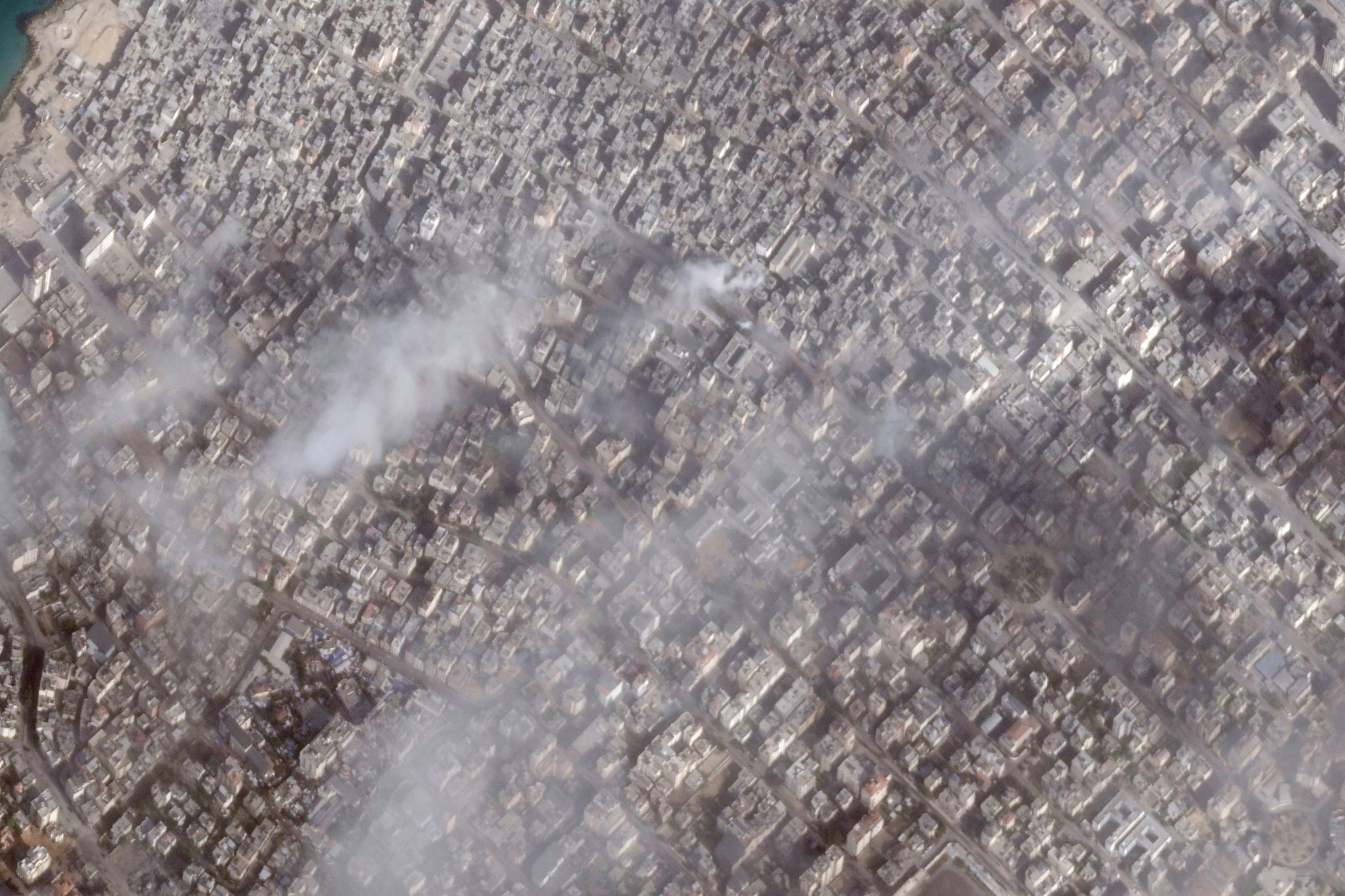 Israel Palestinians Satellite Photos