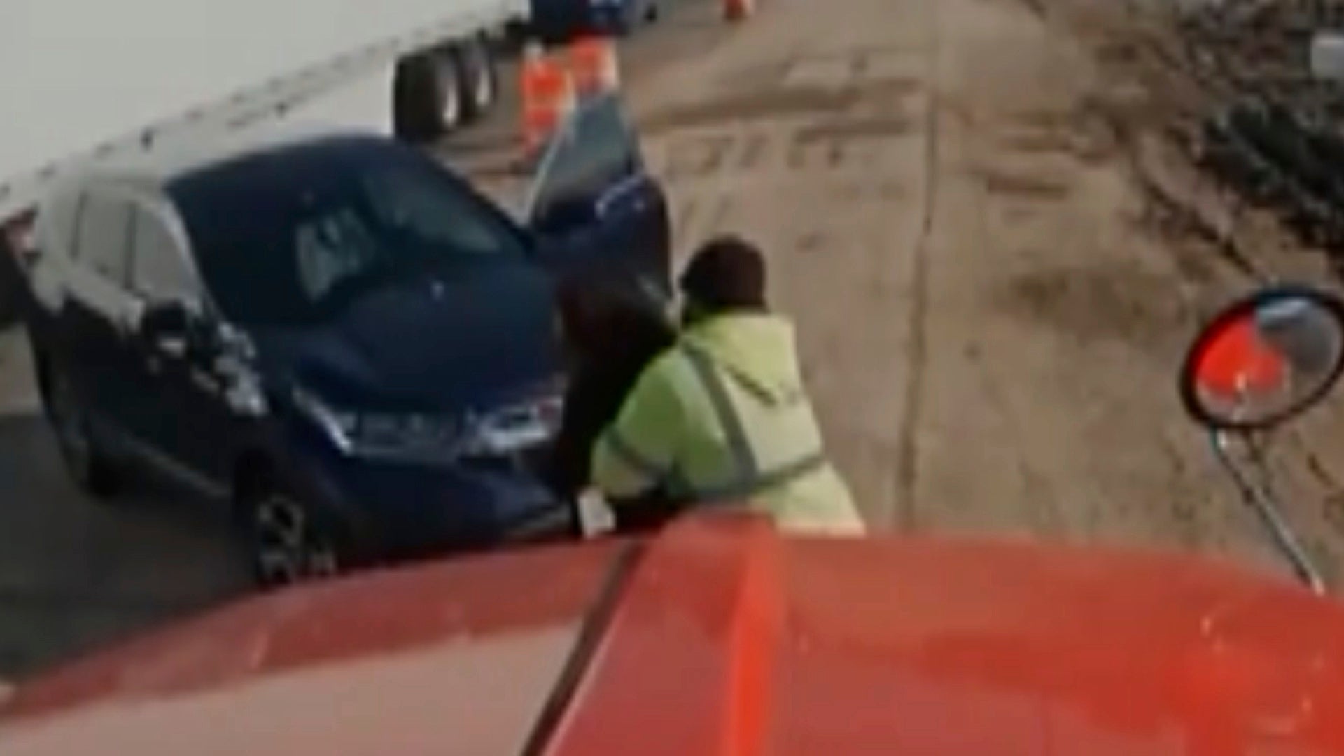Truck Driver Rescues Woman
