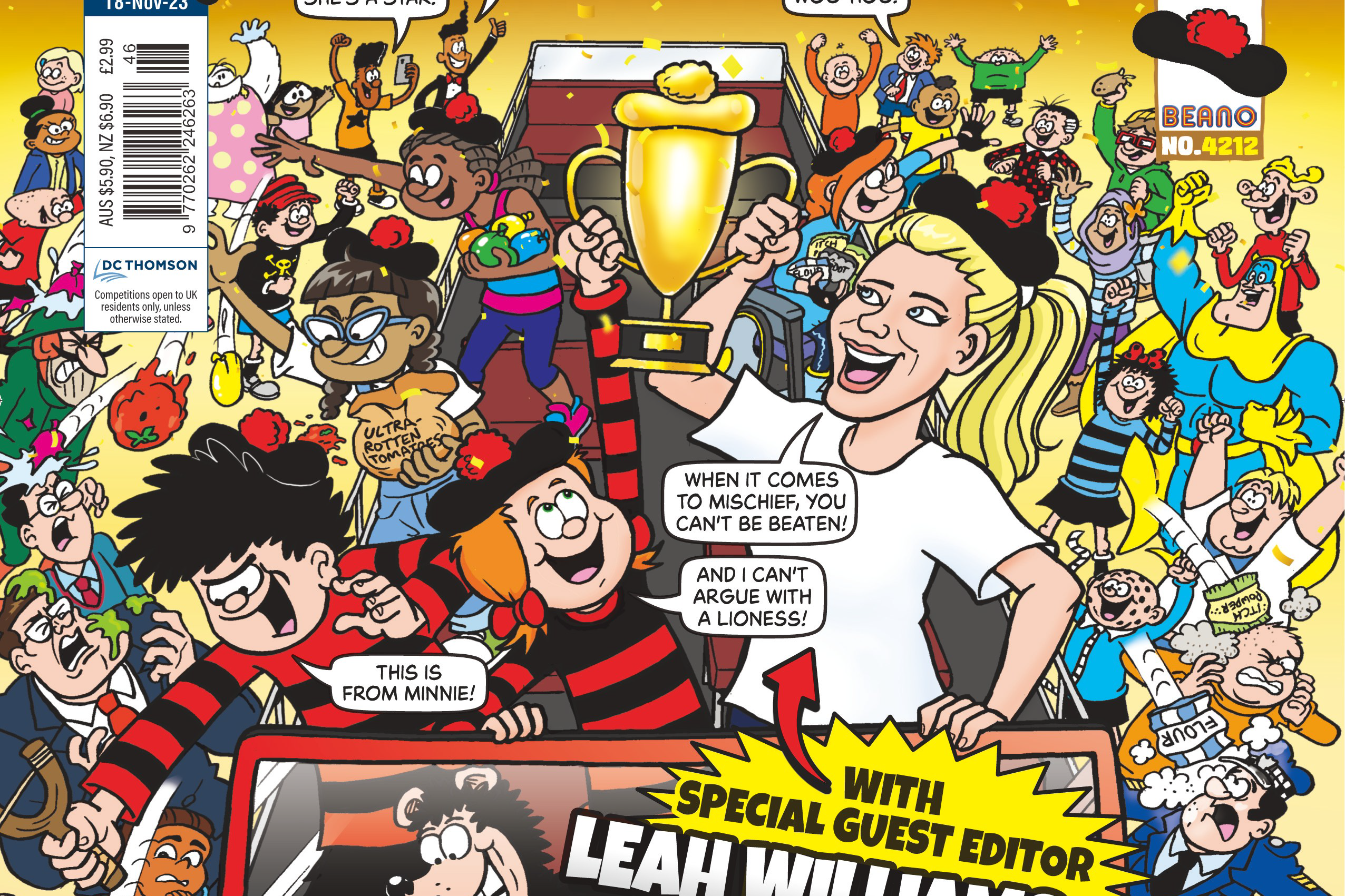 Leah Williamson has guest edited the Beano (Beano/PA)