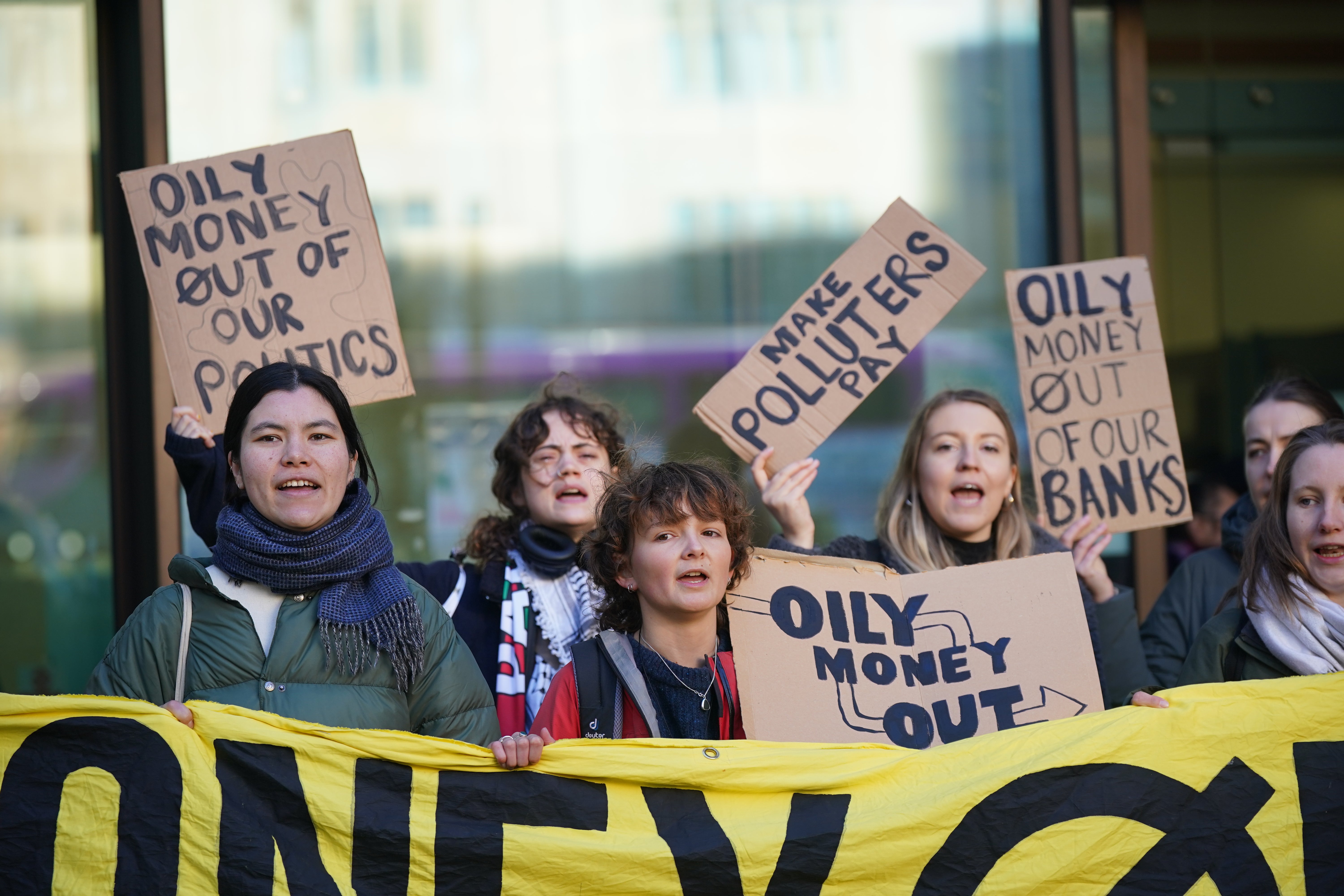 Thunberg’s fans outside Westminster Magistrates’ Court