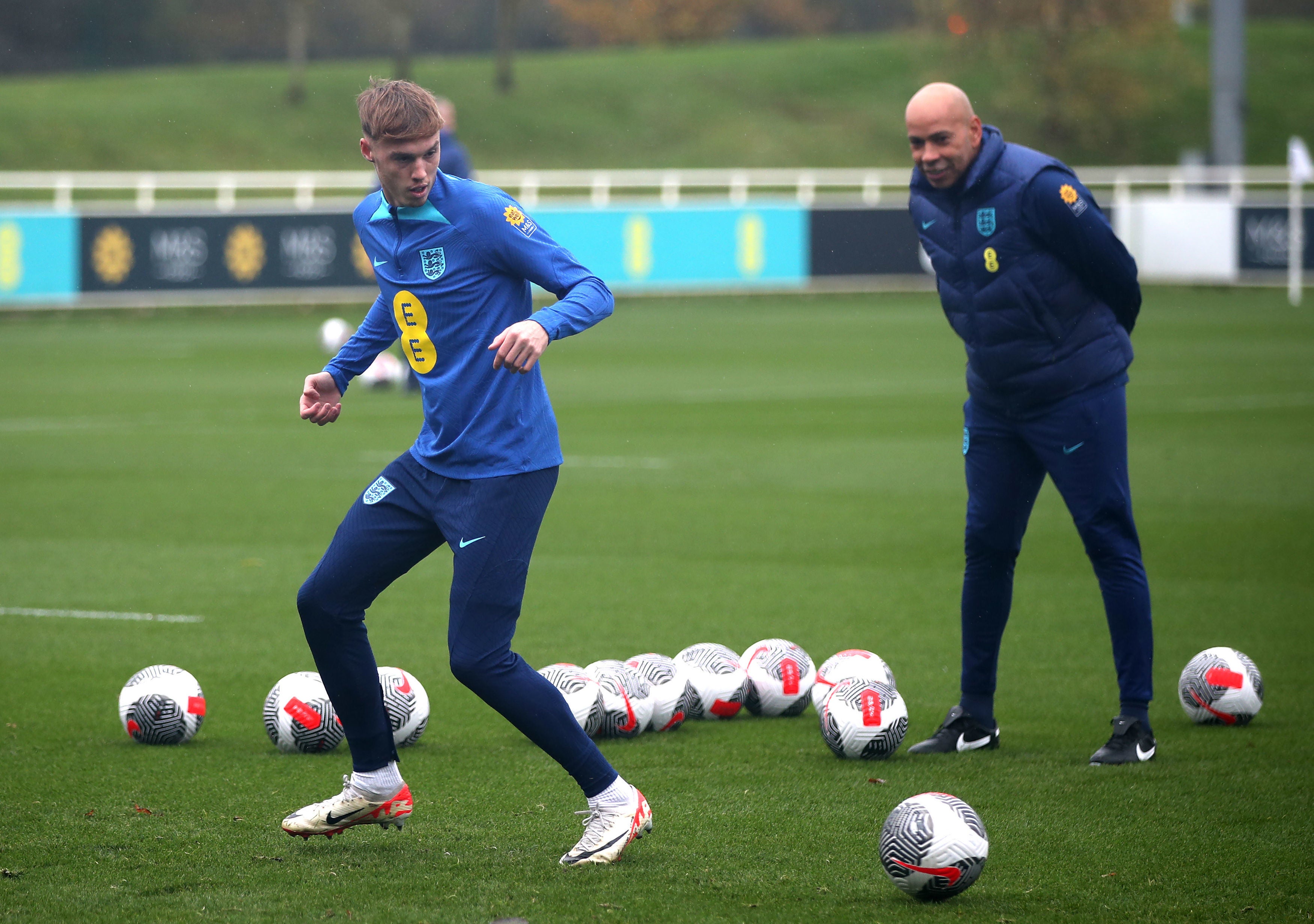 Palmer in training at St George’s Park this week