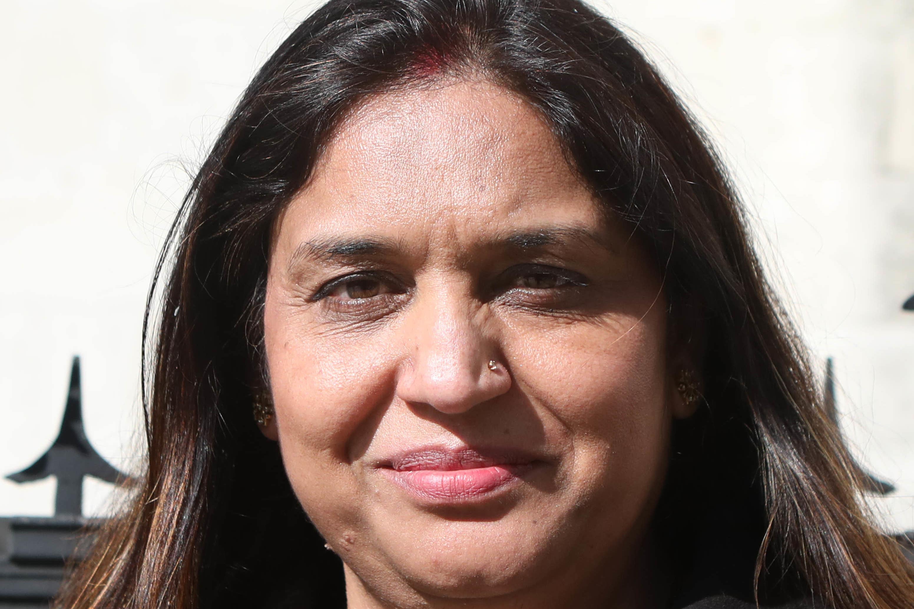 Former subpostmaster Seema Misra outside the Royal Courts of Justice (Luciana Guerra/PA)