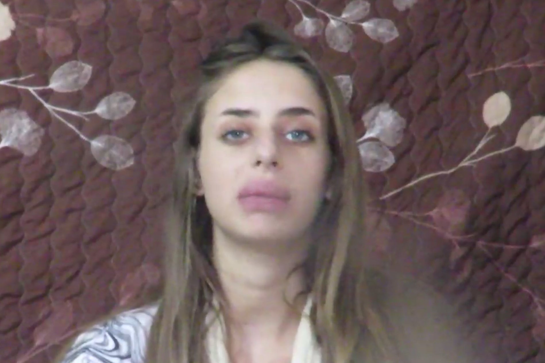 Mia Shem, 21, is seen during a video published by Hamas on 16 October