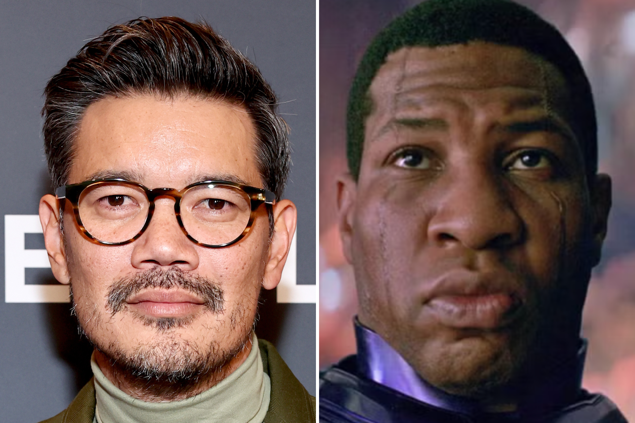 Destin Daniel Cretton and Jonathan Majors in ‘Ant-Man and the Wasp: Quantumania’