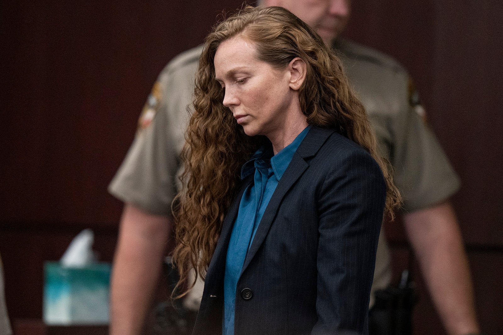 Kailtin Armstrong, pictured here entering a courtroom on the first day of her criminal trial, has been sued by the parents of Annah Moriah Wilson, the woman she killed, in a wrongful death lawsuit