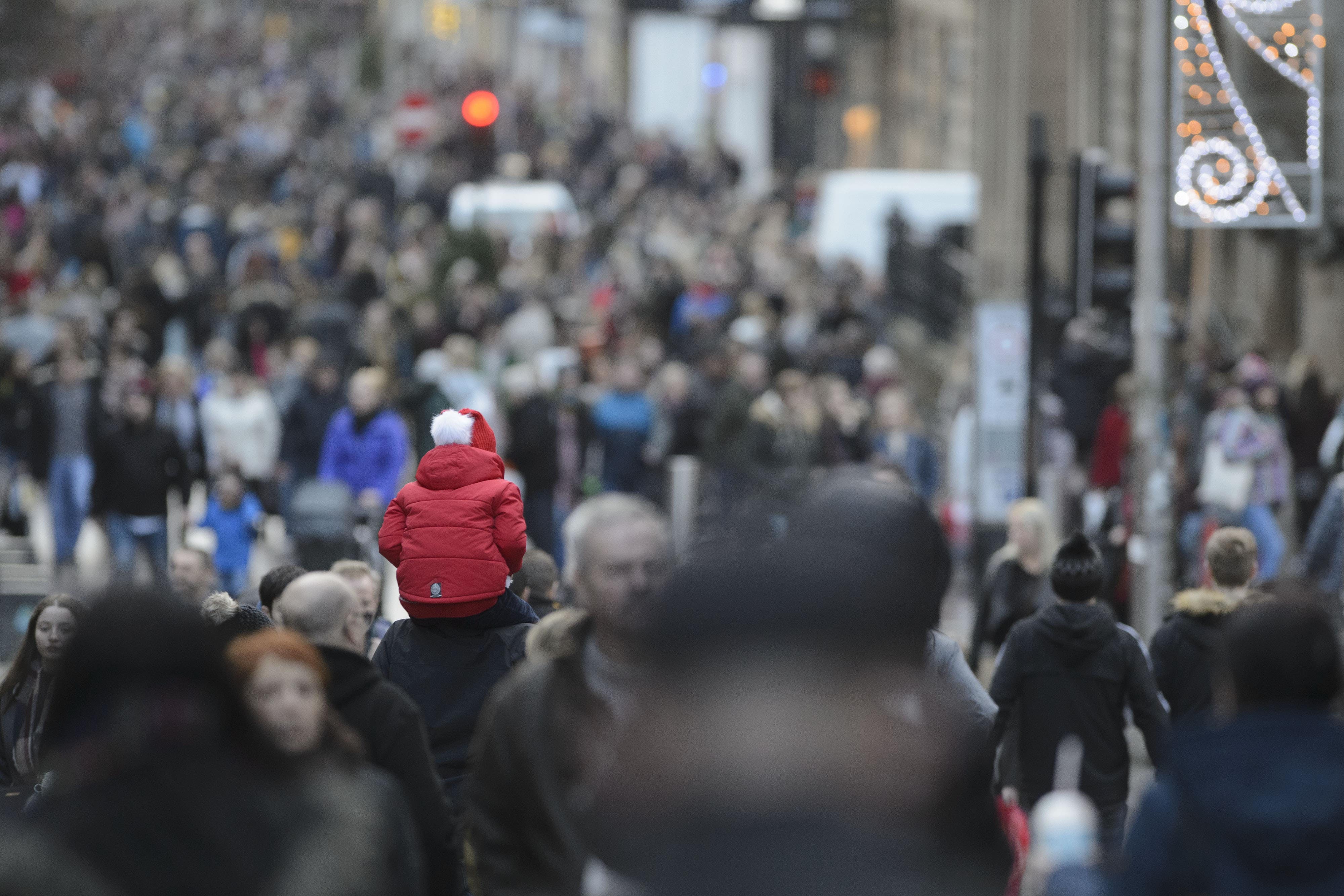 Shoppers on Buchanan Street in Glasgow city centre