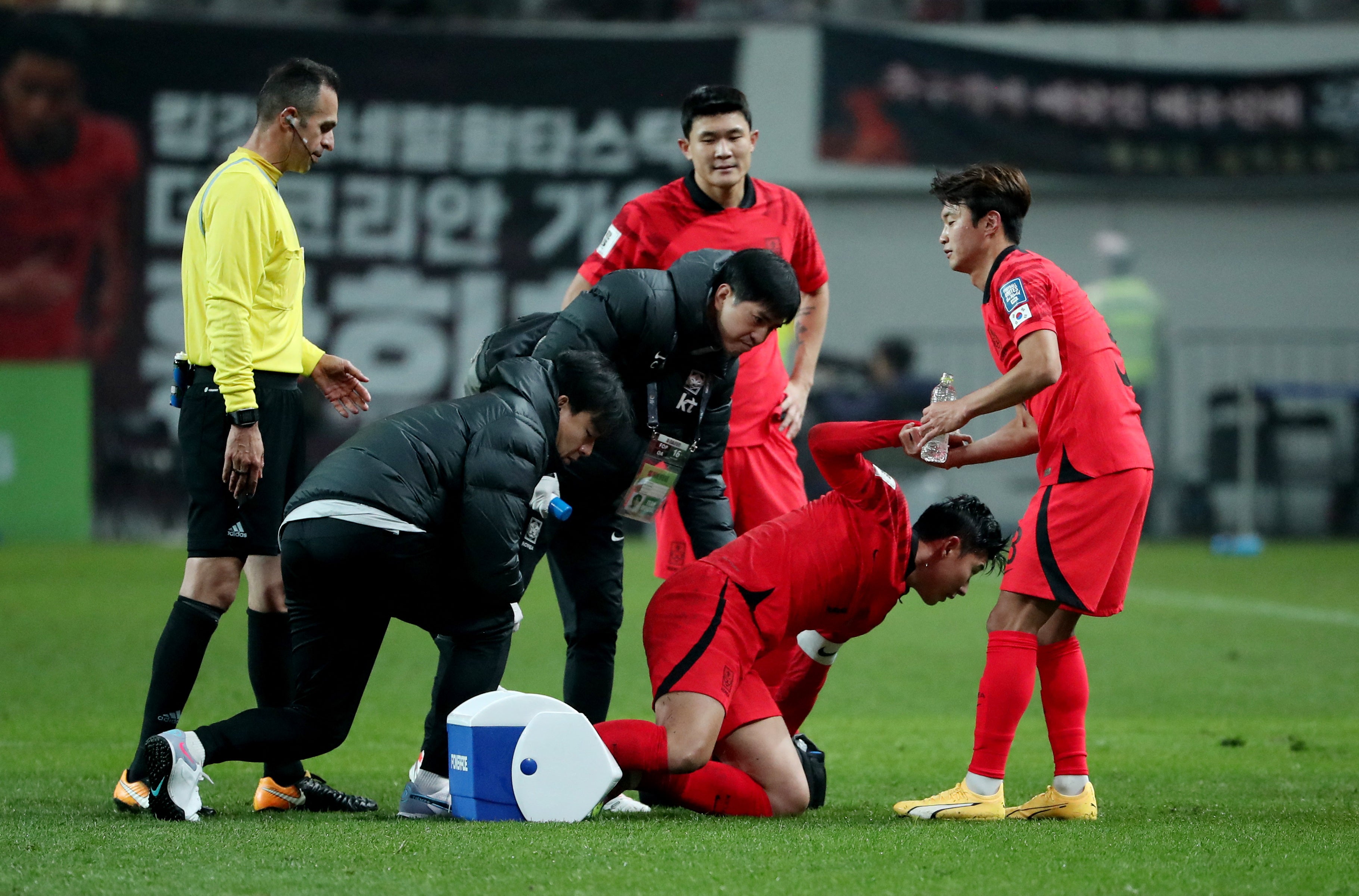 There was concern from South Korea and Spurs fans when Son went down injured