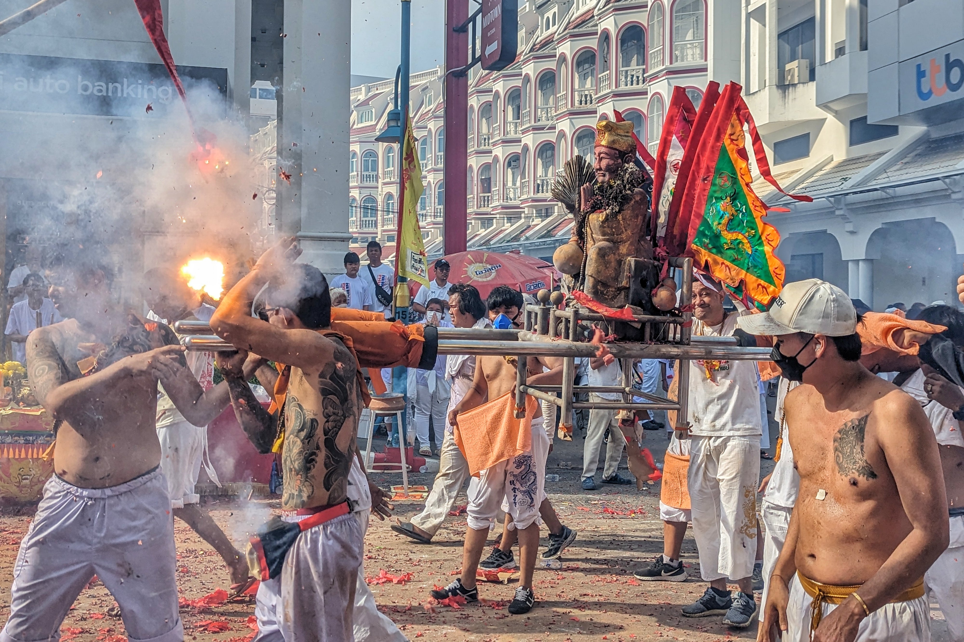 ‘These processions tumble through the island’s streets for nine days every October’